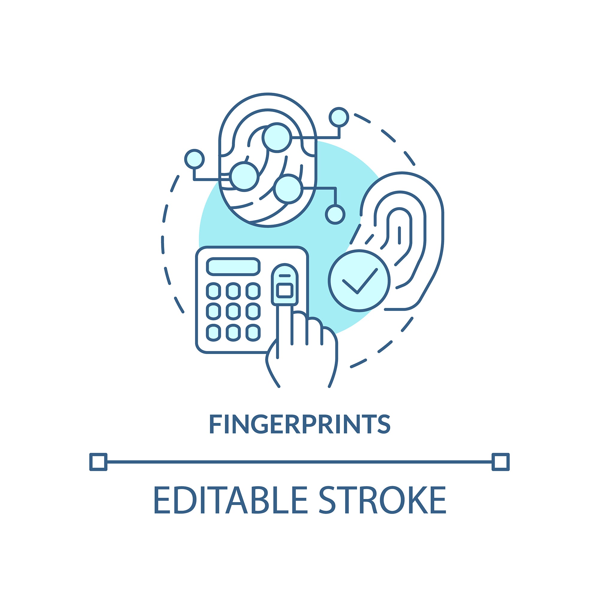 Digital identity concept icons bundle