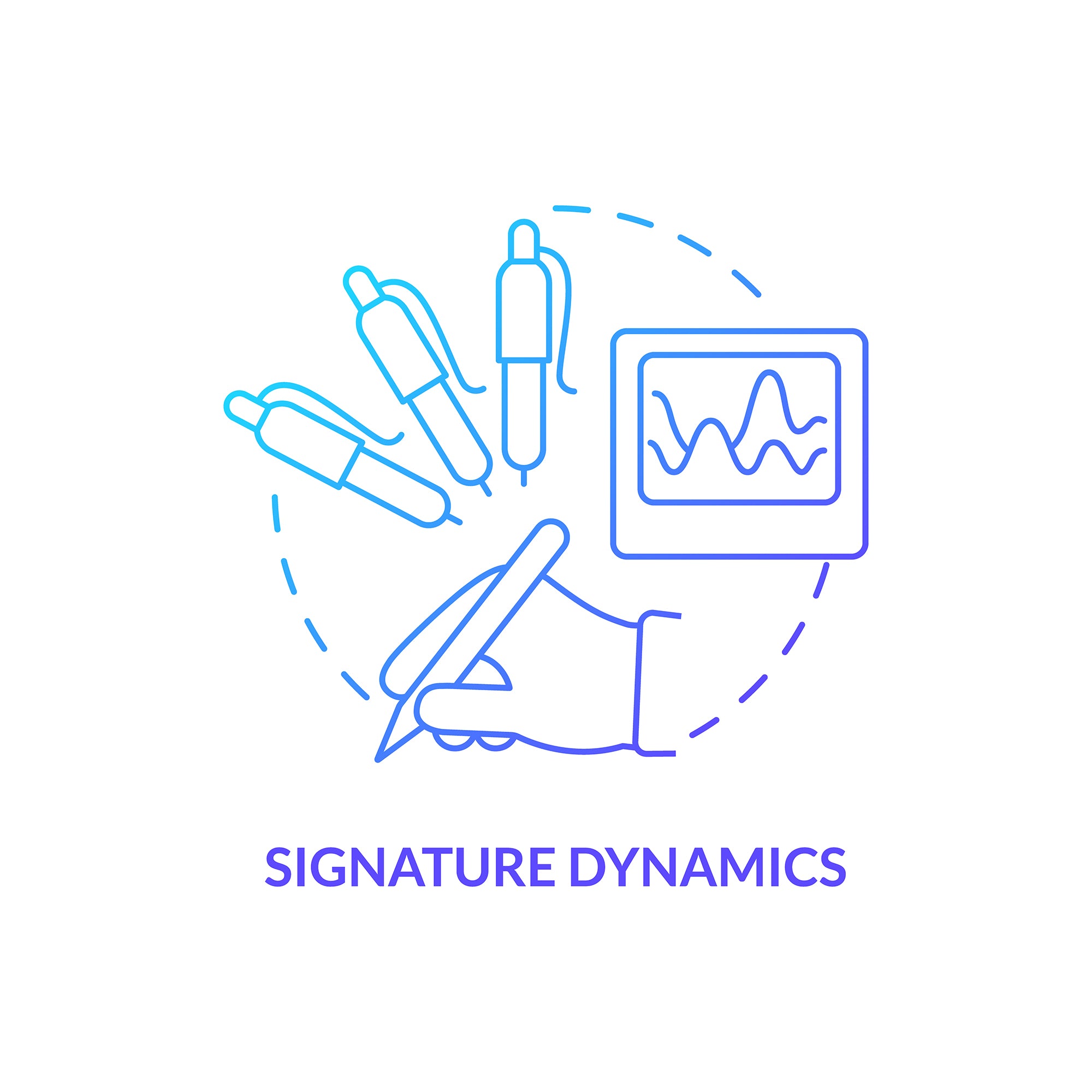 Digital identity concept icons bundle