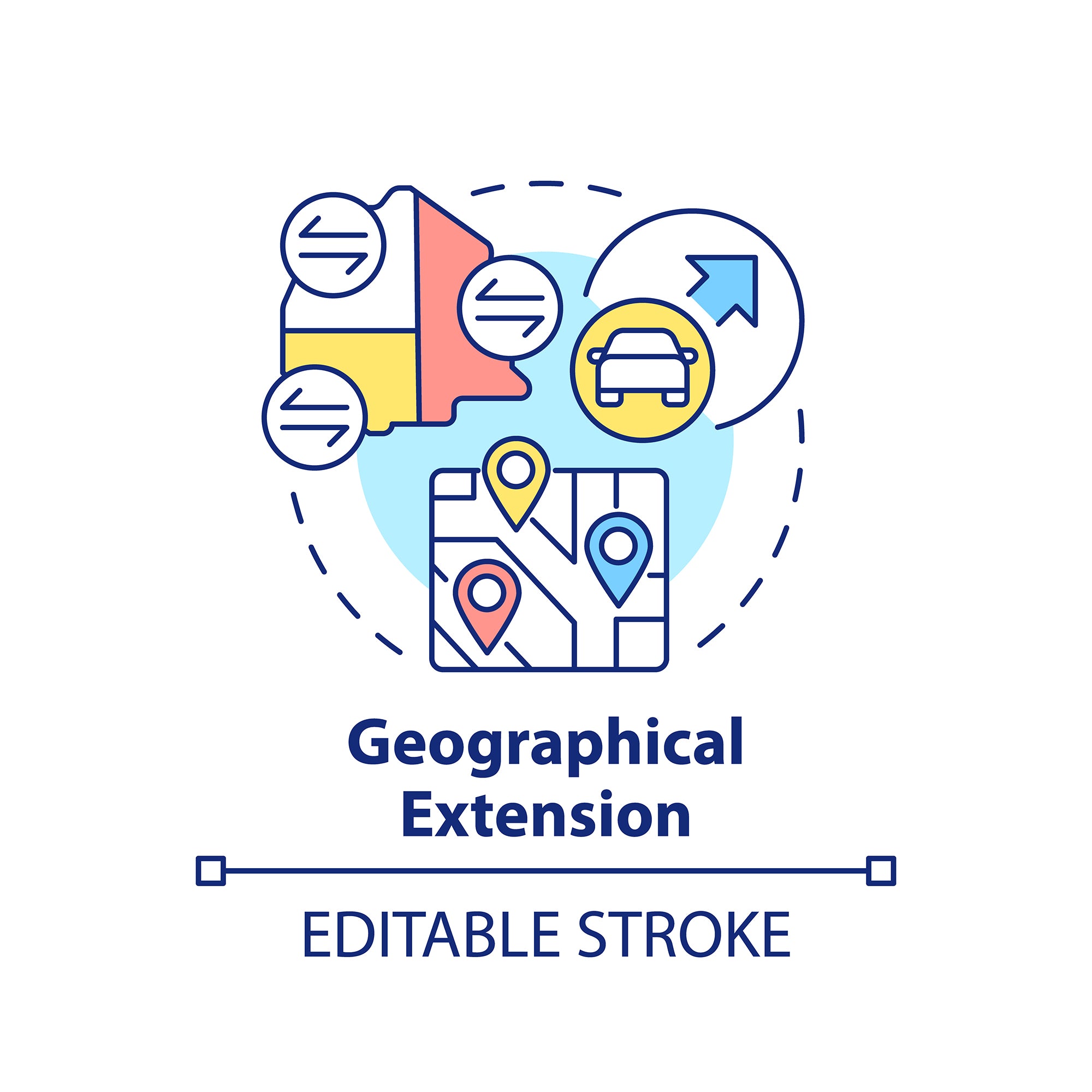 Mobility as service concept icons bundle