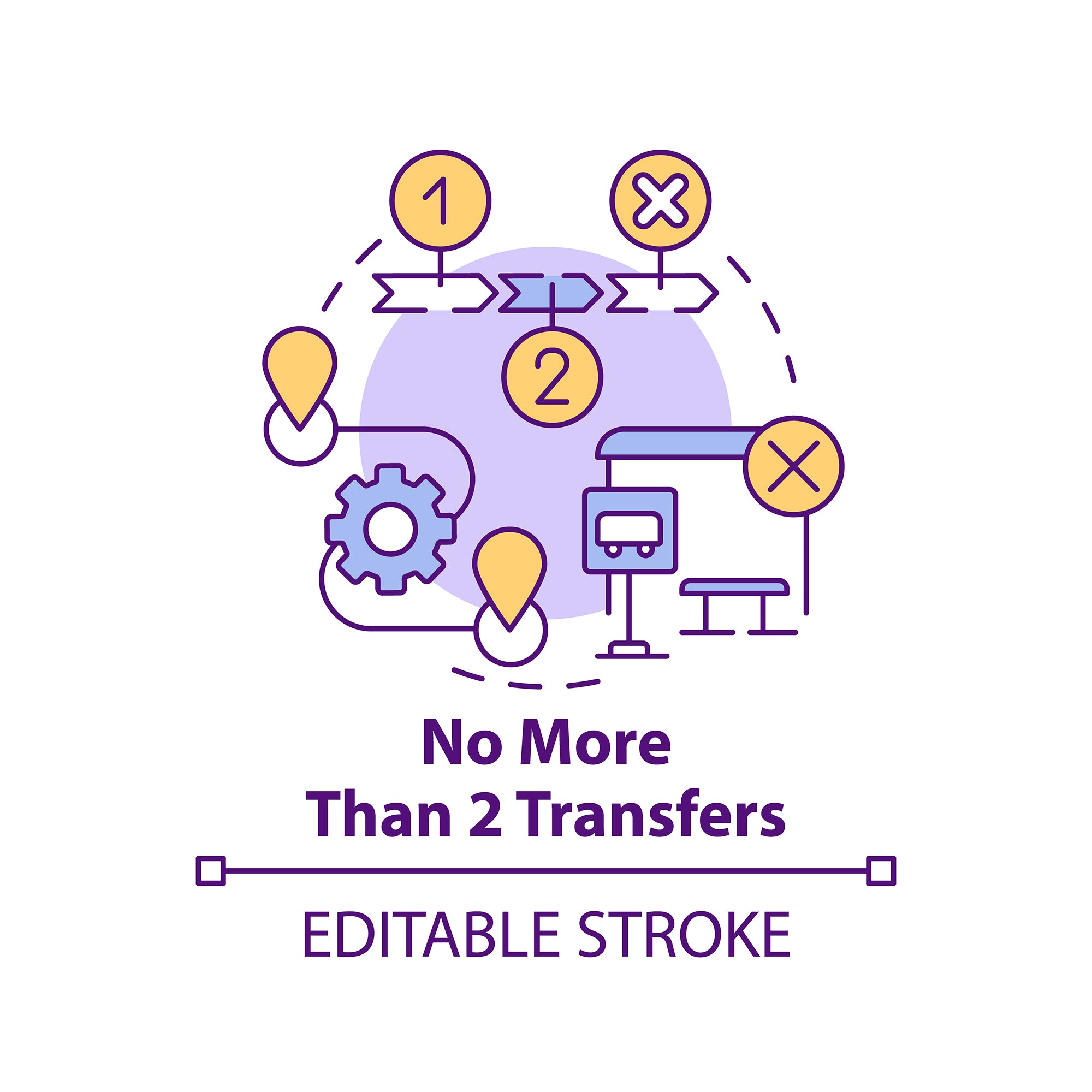 Mobility as service concept icons bundle