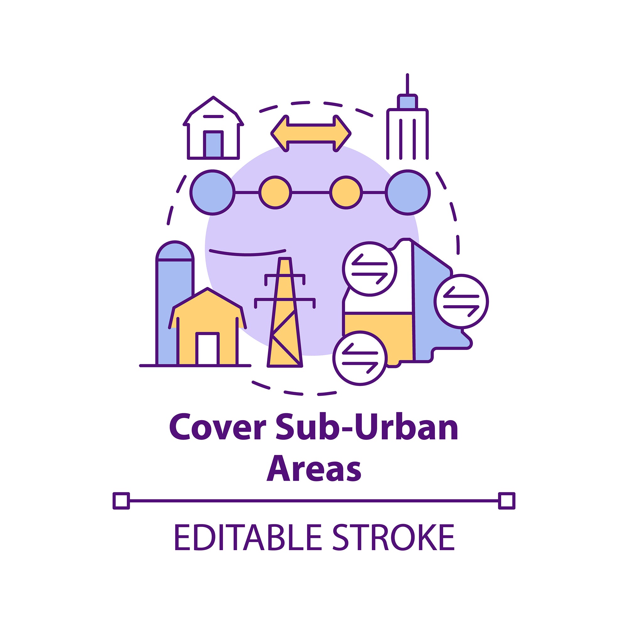 Mobility as service concept icons bundle