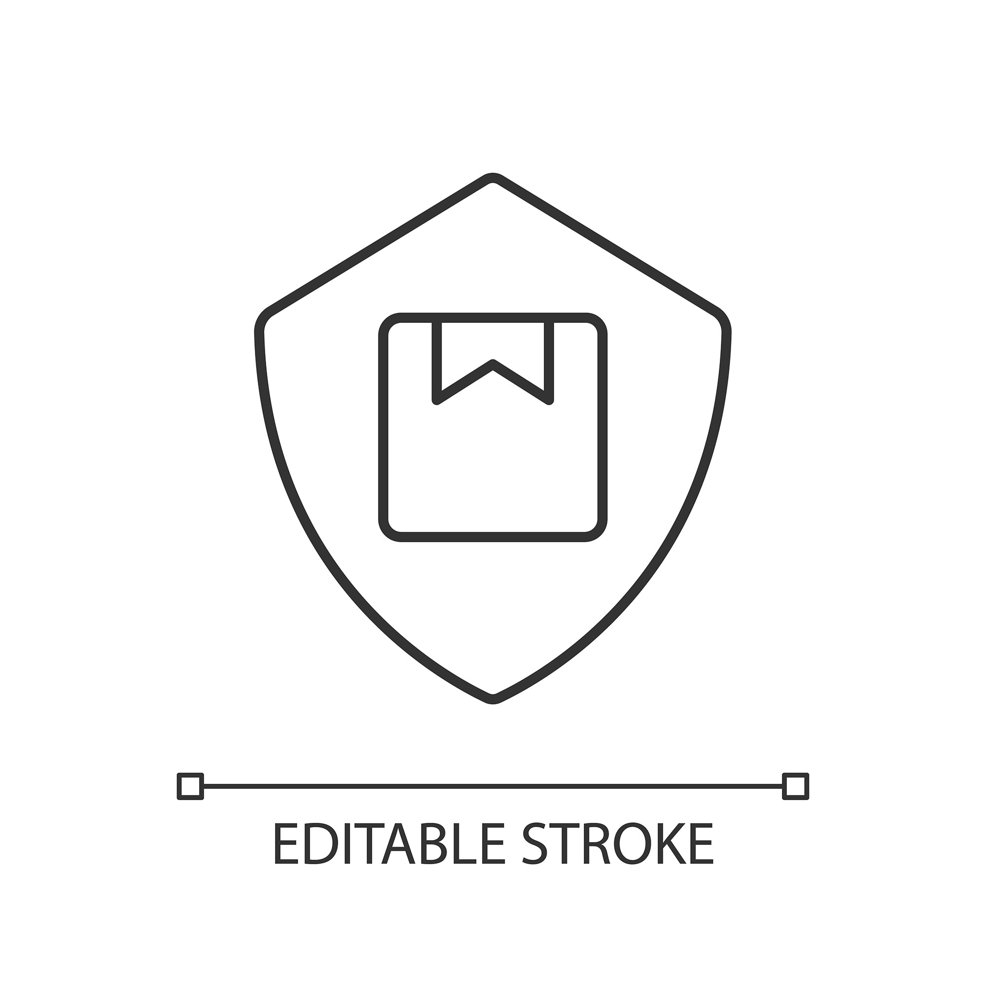 Supply chain management linear icons set