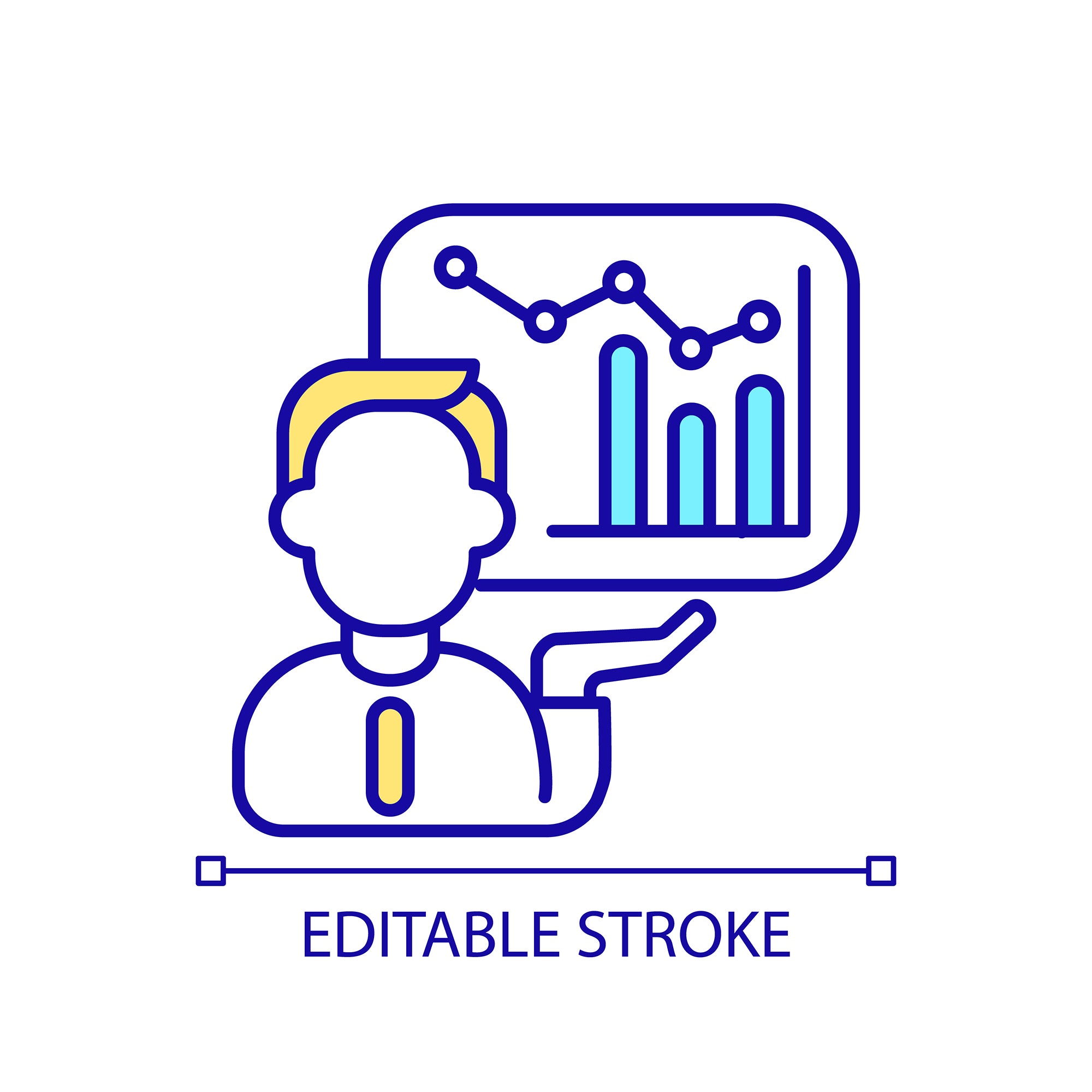 Learning modern professions RGB color icons set