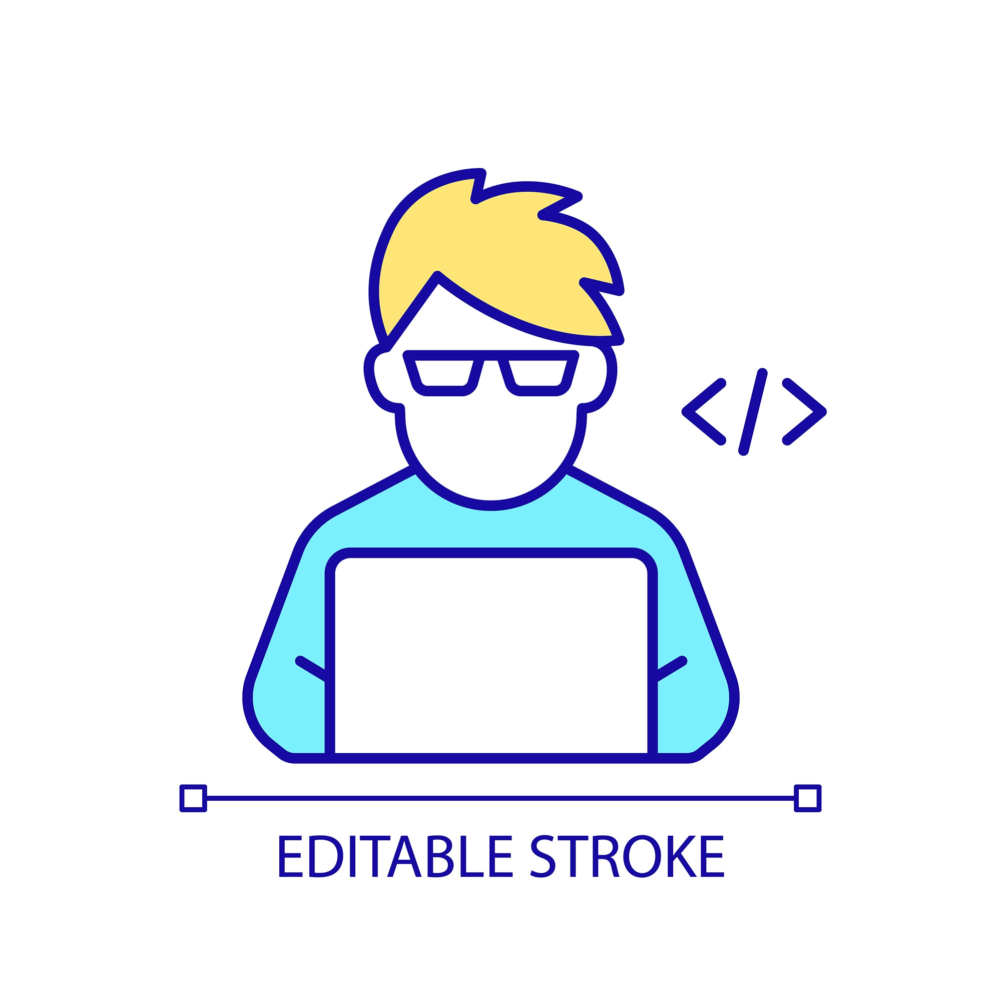 Learning modern professions RGB color icons set