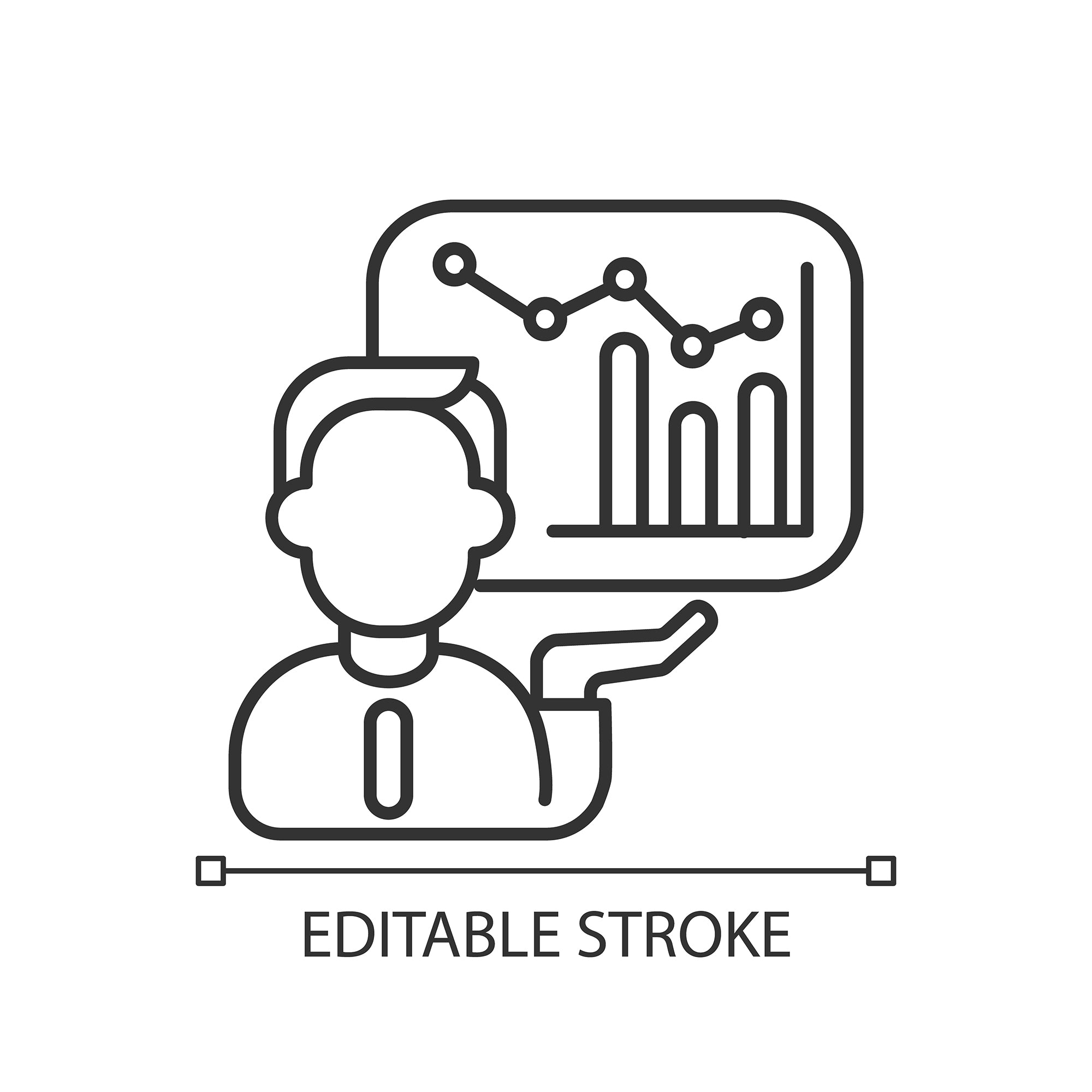 Learning modern professions linear icons set