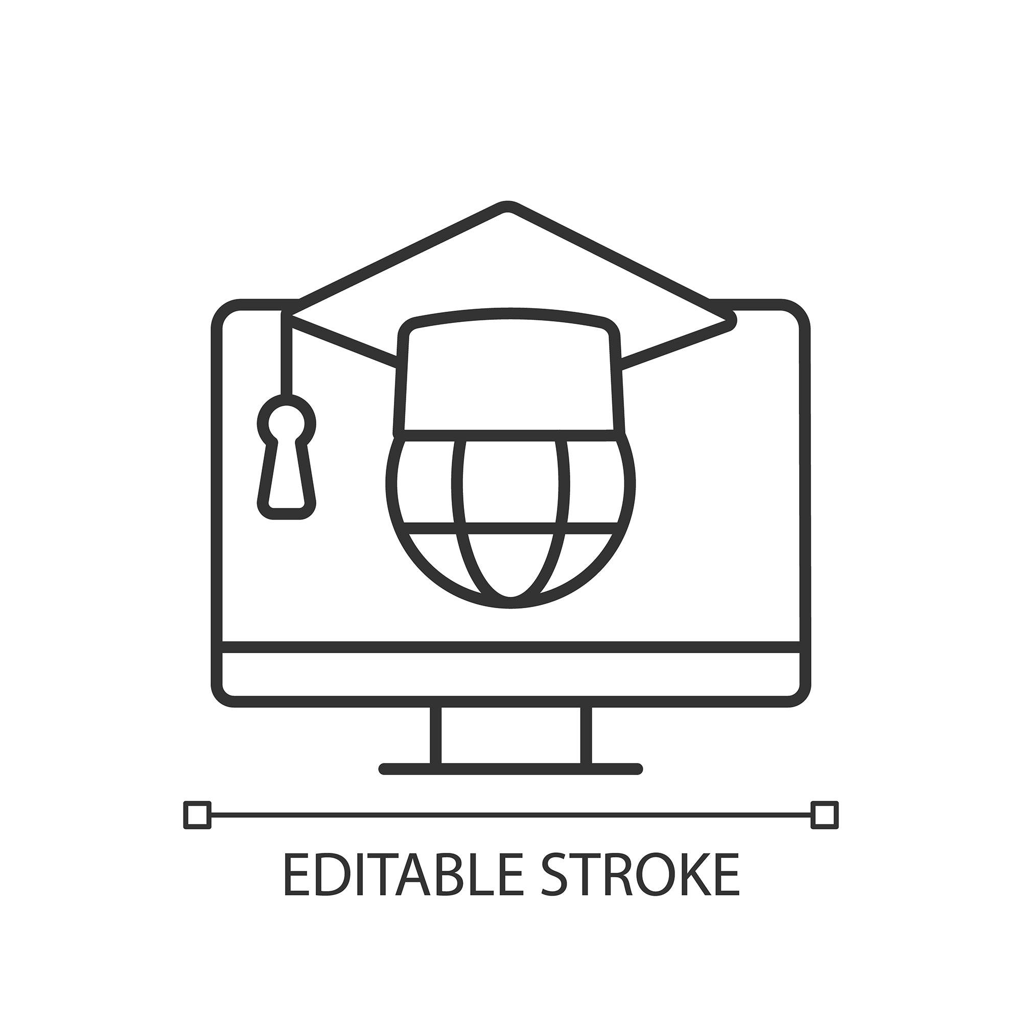 Learning modern professions linear icons set