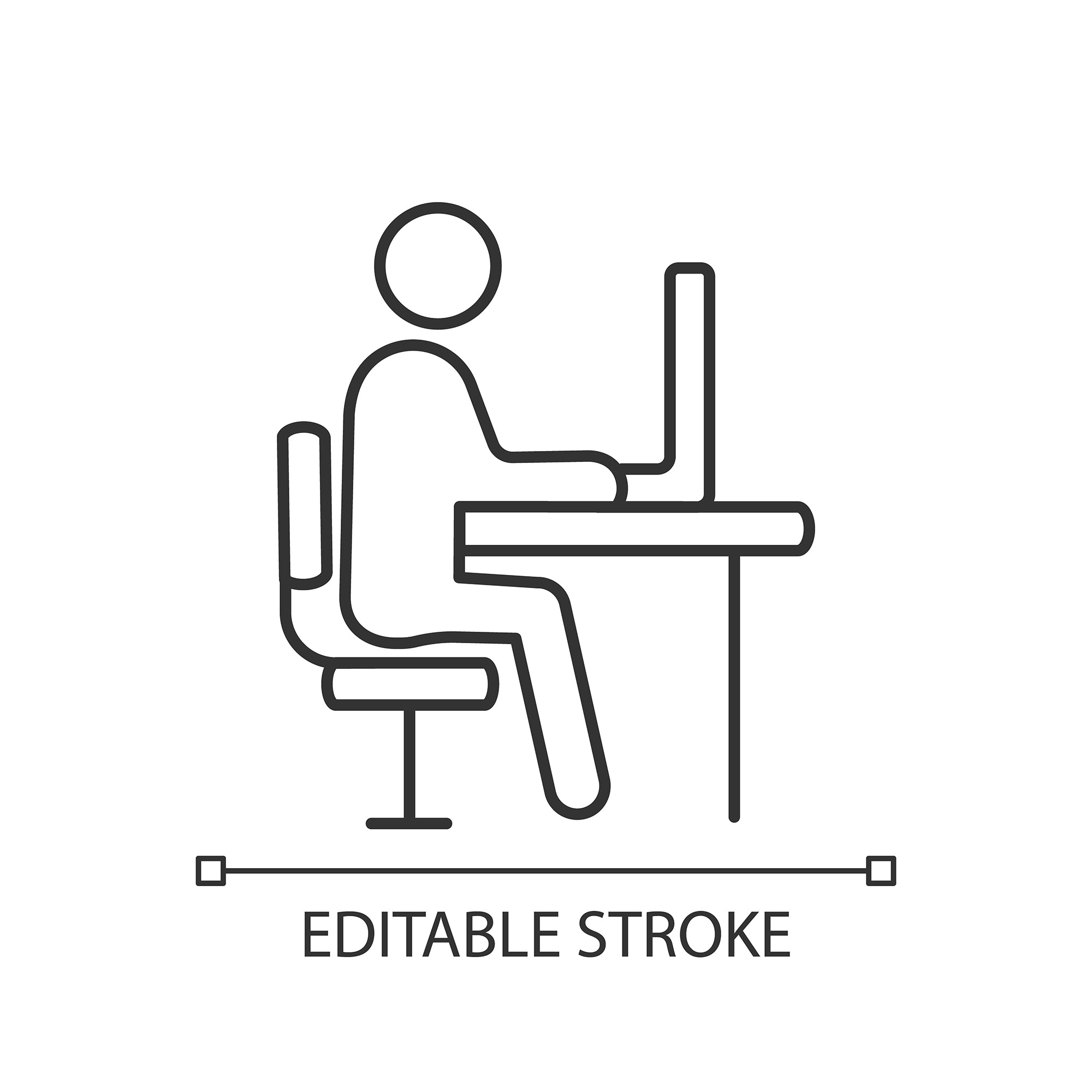 Learning modern professions linear icons set