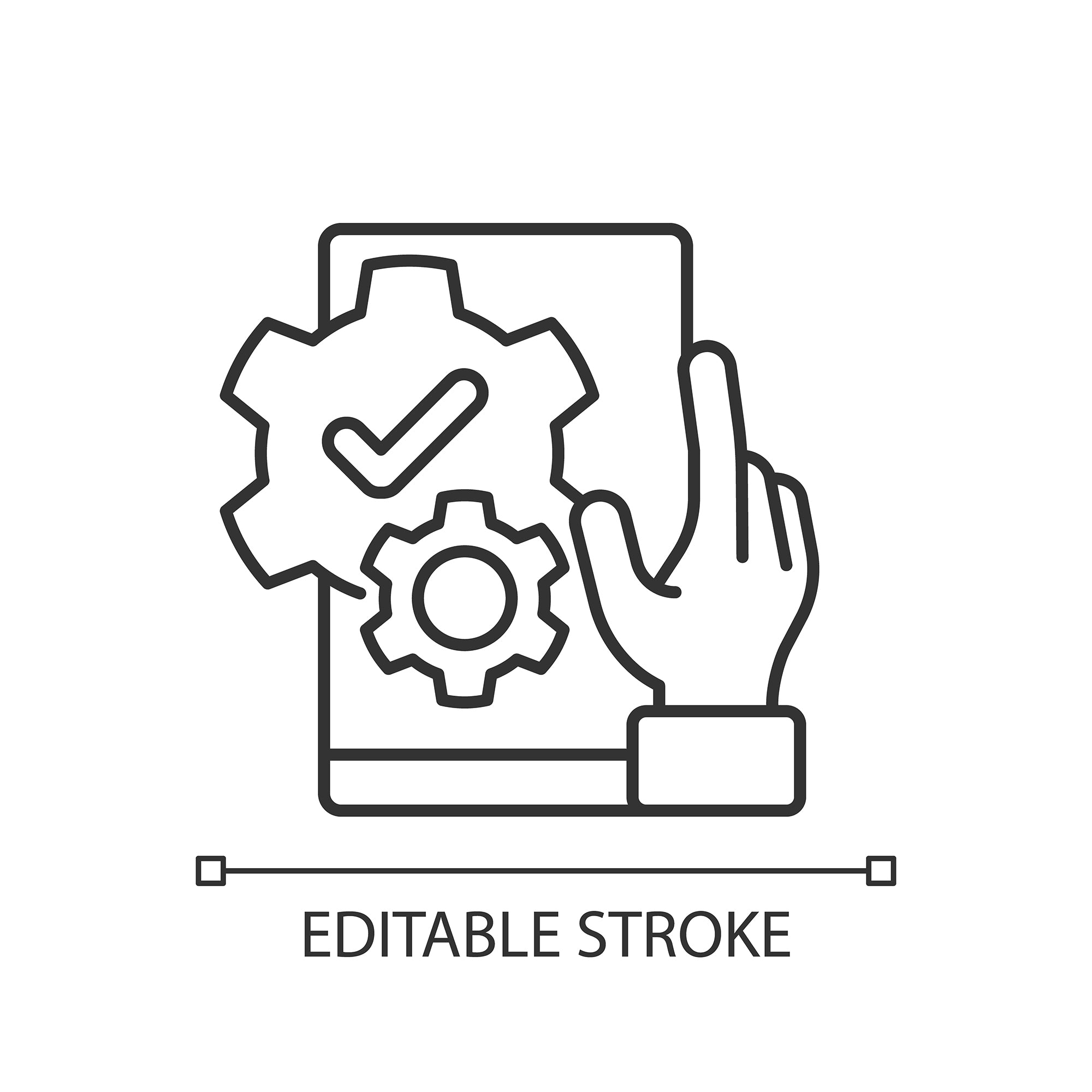 Learning modern professions linear icons set