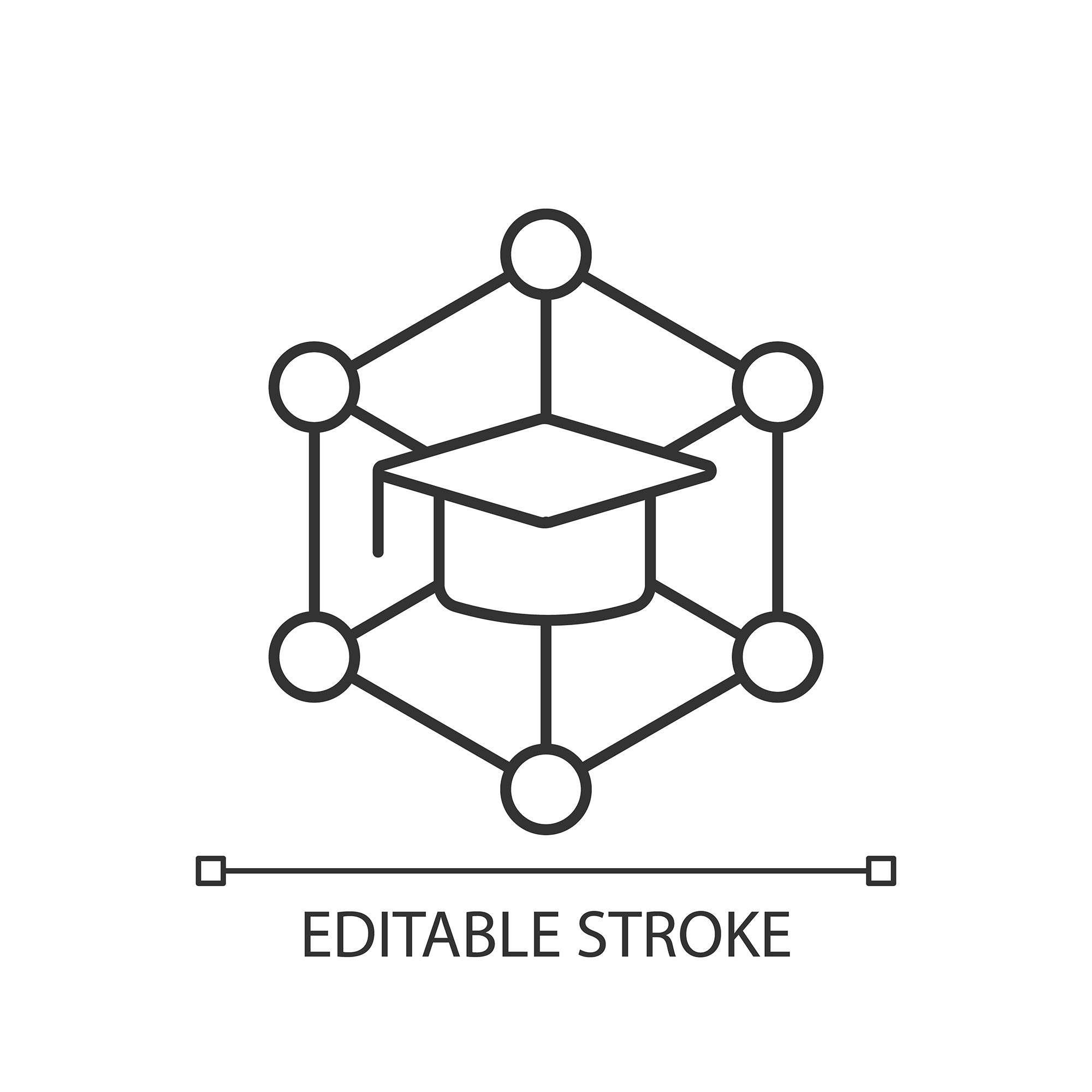 Learning modern professions linear icons set