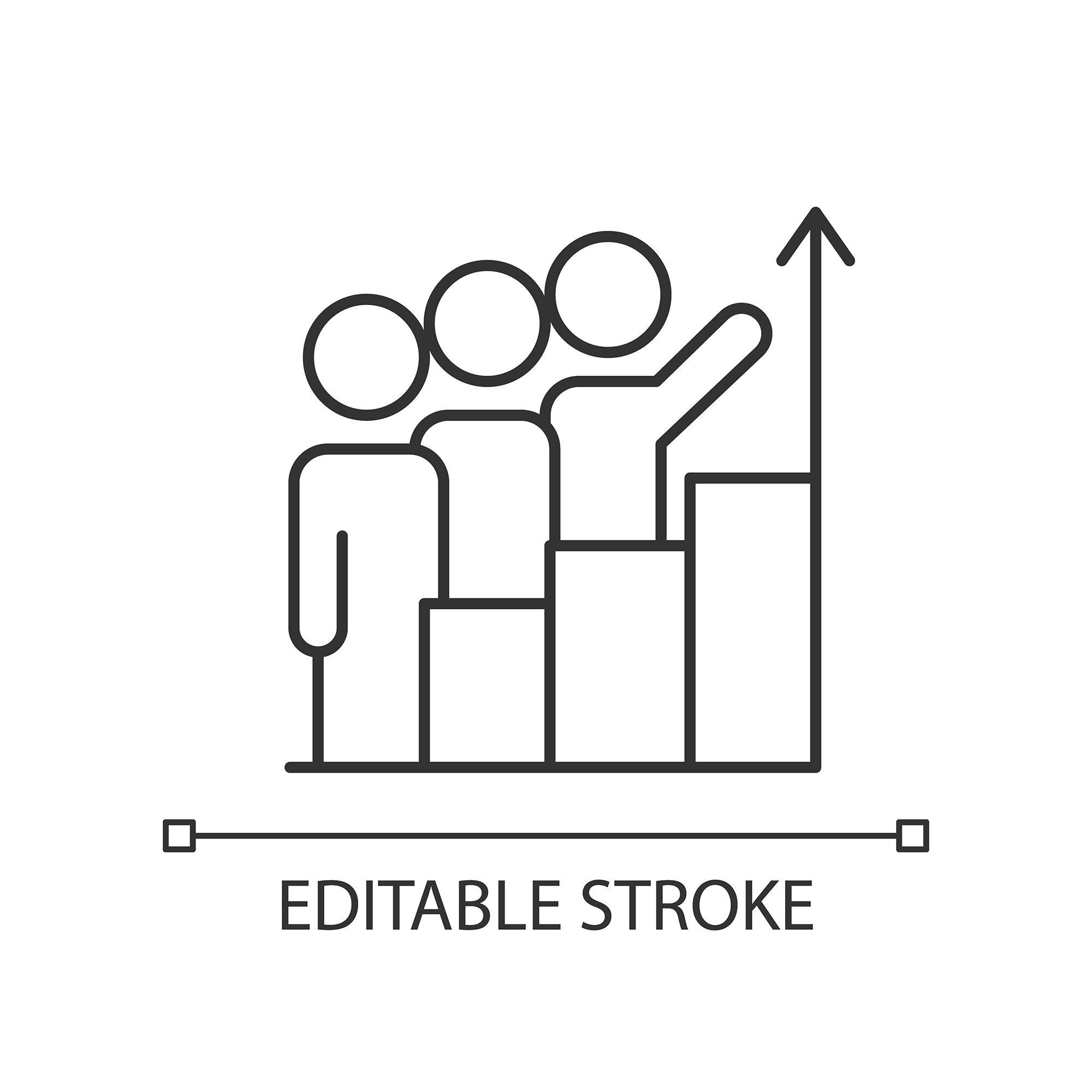 Organizational ethics linear icons set