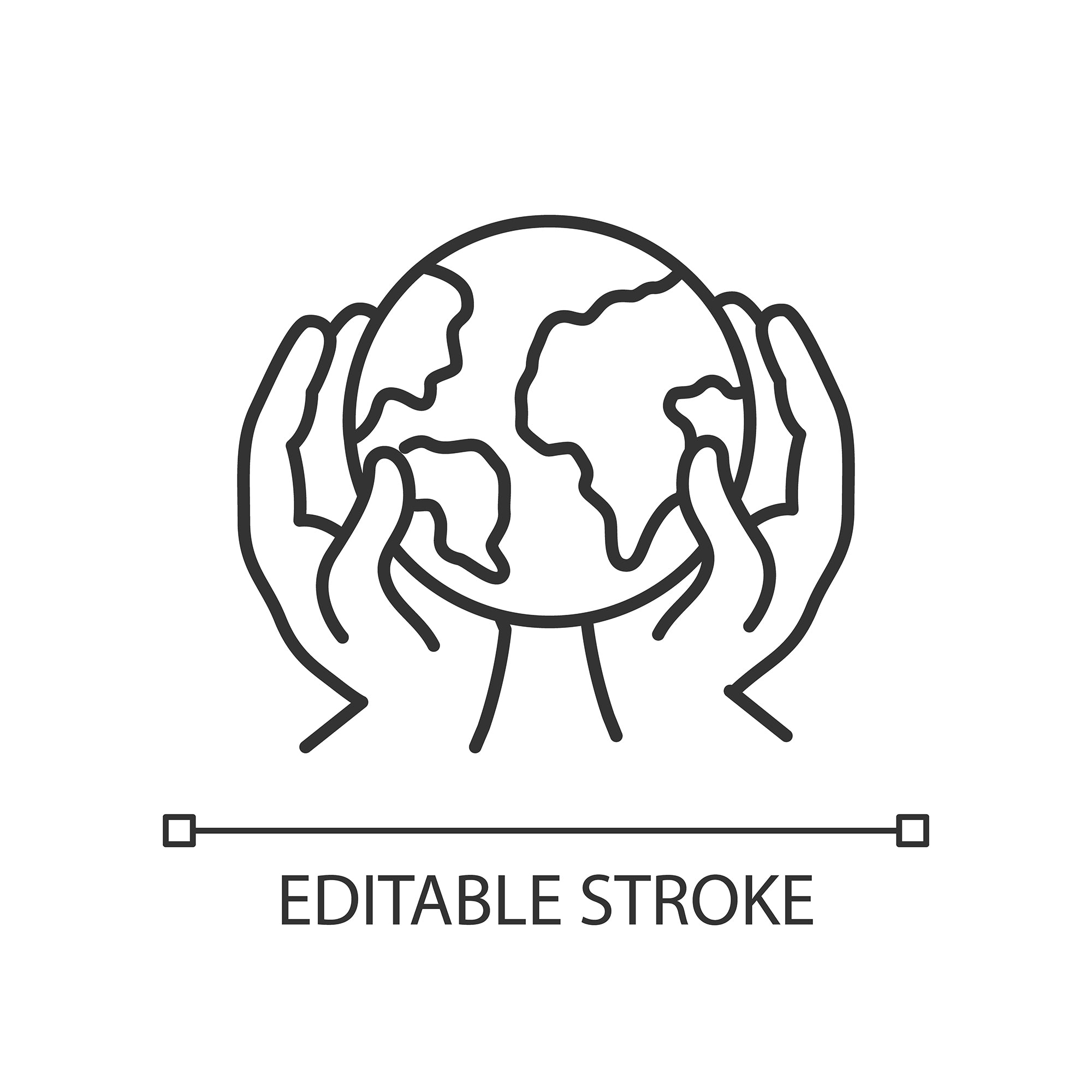 Organizational ethics linear icons set