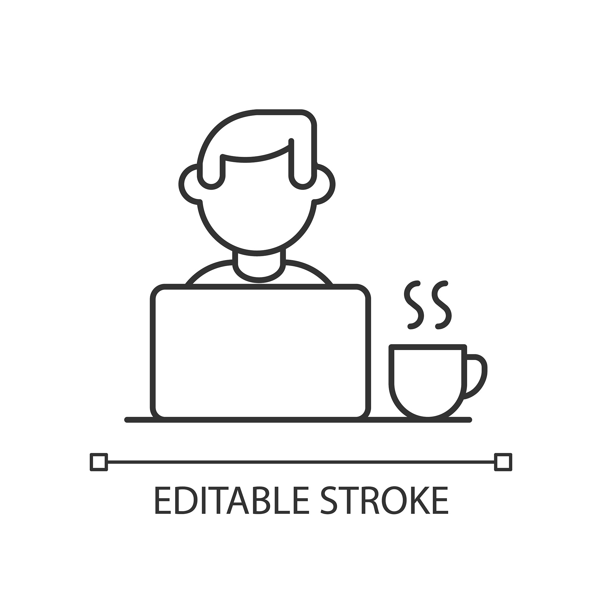 Organizational ethics linear icons set