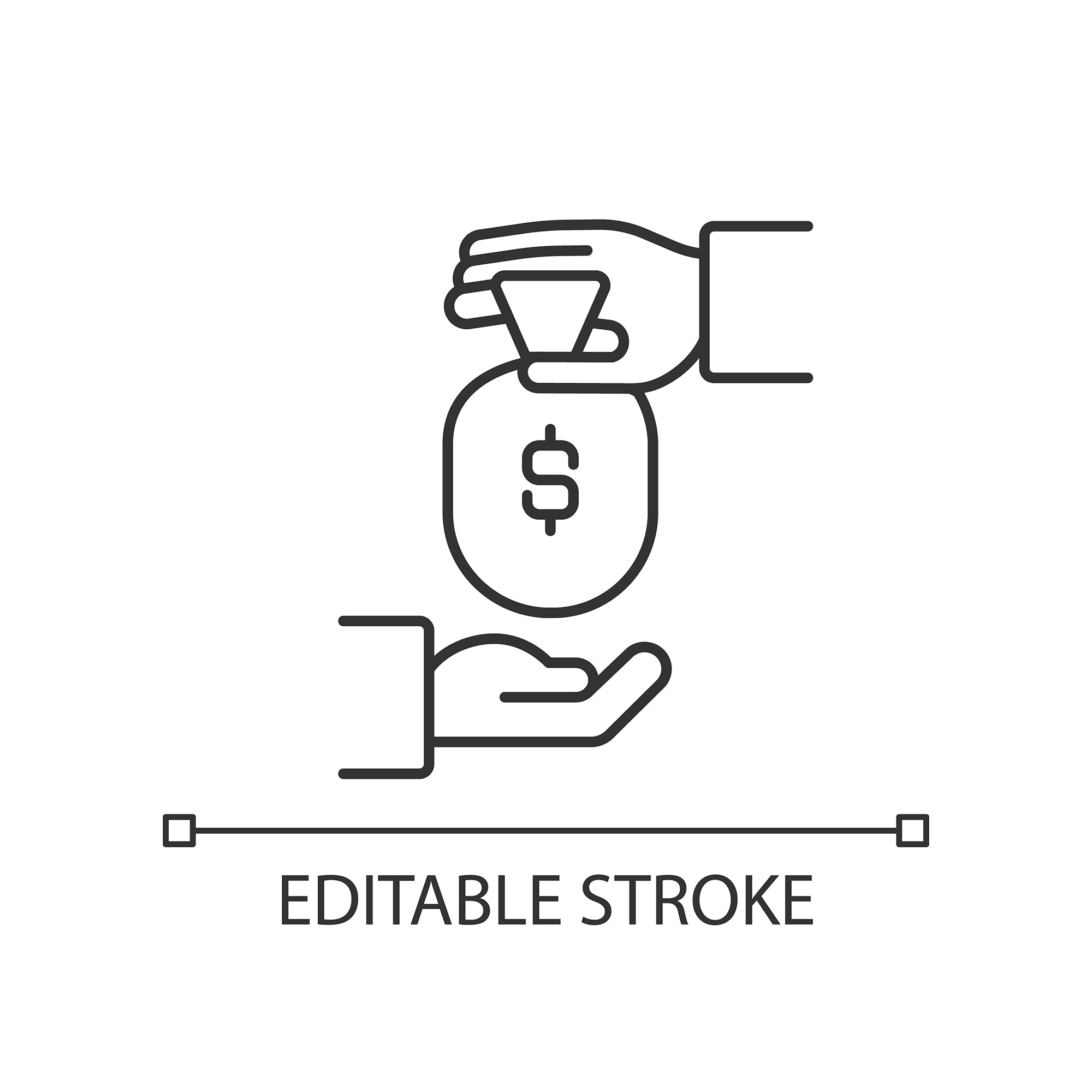 Organizational ethics linear icons set