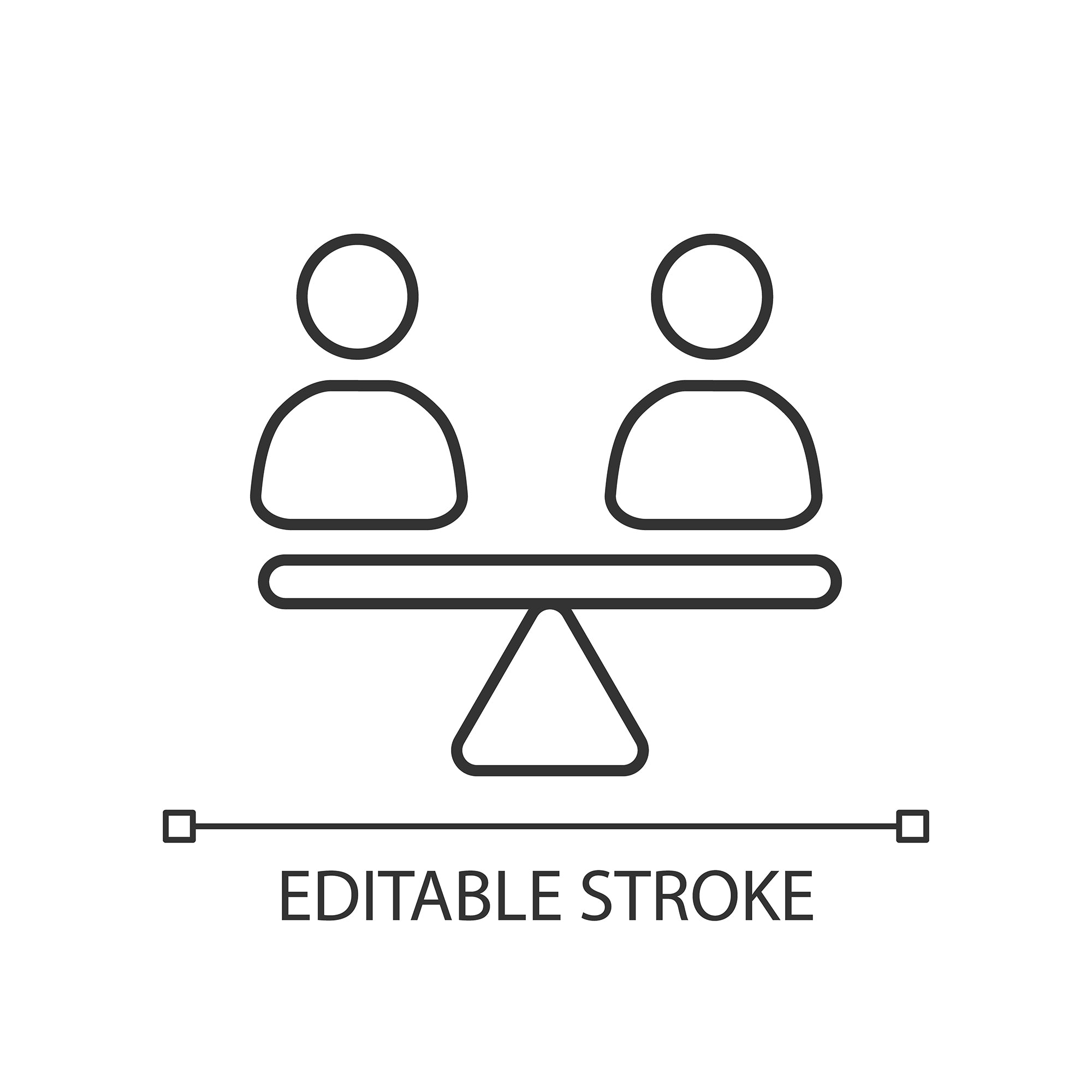 Organizational ethics linear icons set