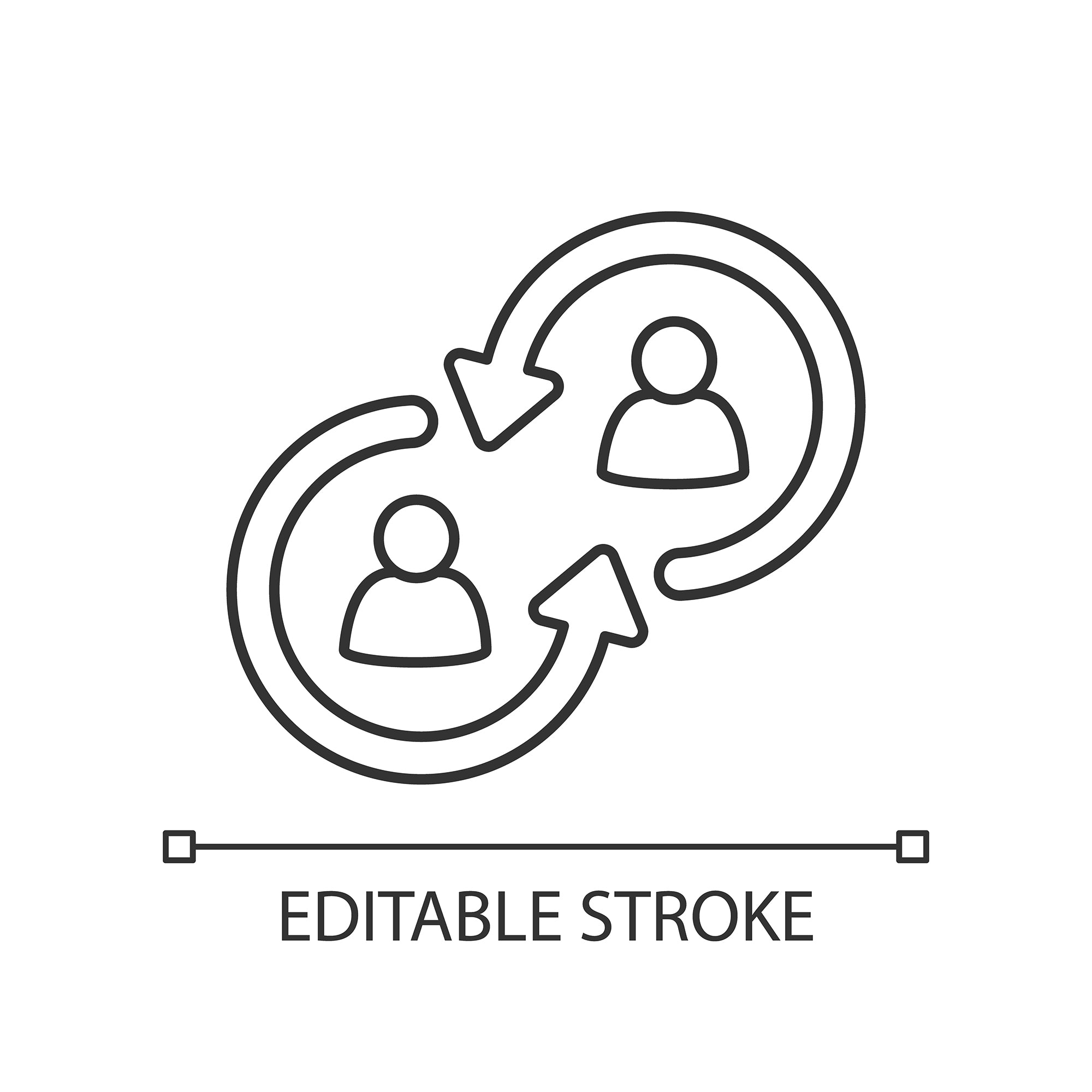 Organizational ethics linear icons set