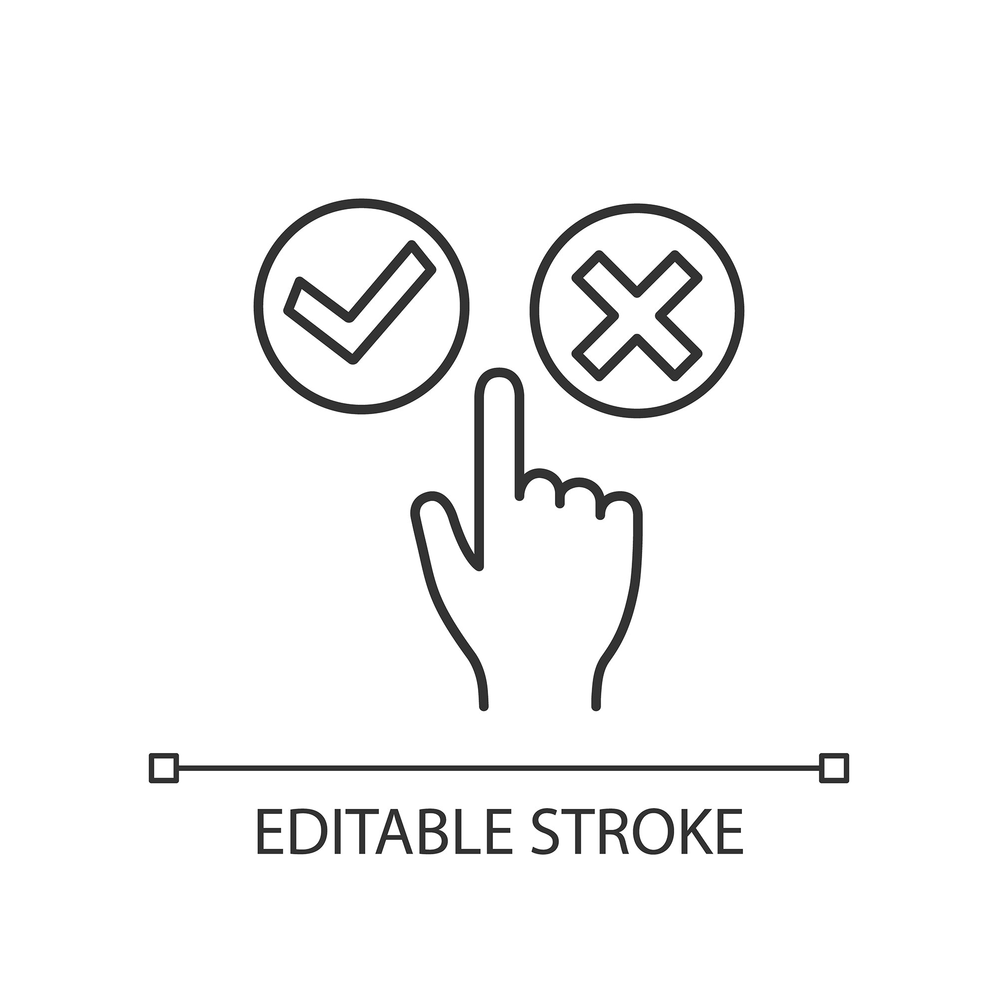 Organizational ethics linear icons set