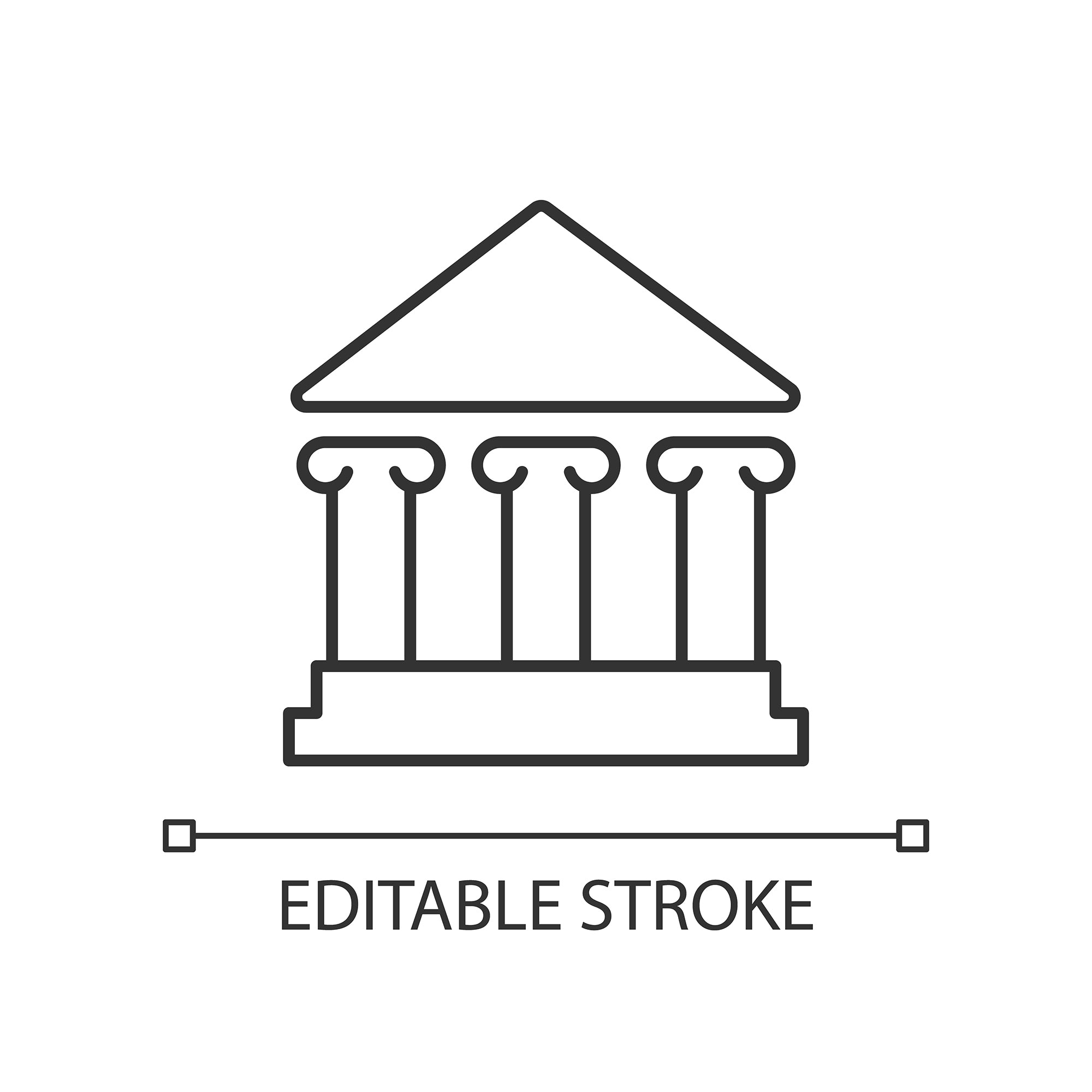 Organizational ethics linear icons set