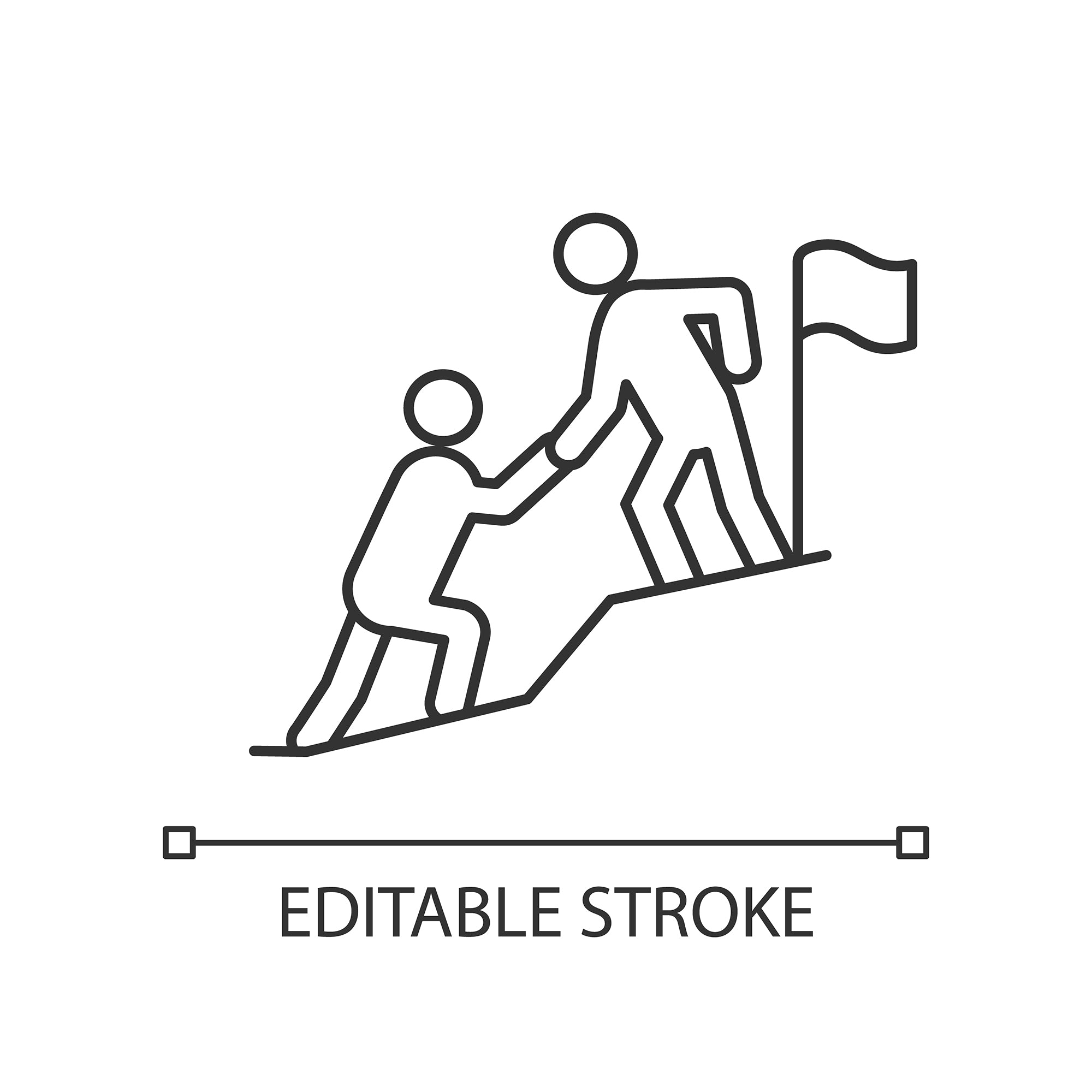Organizational ethics linear icons set