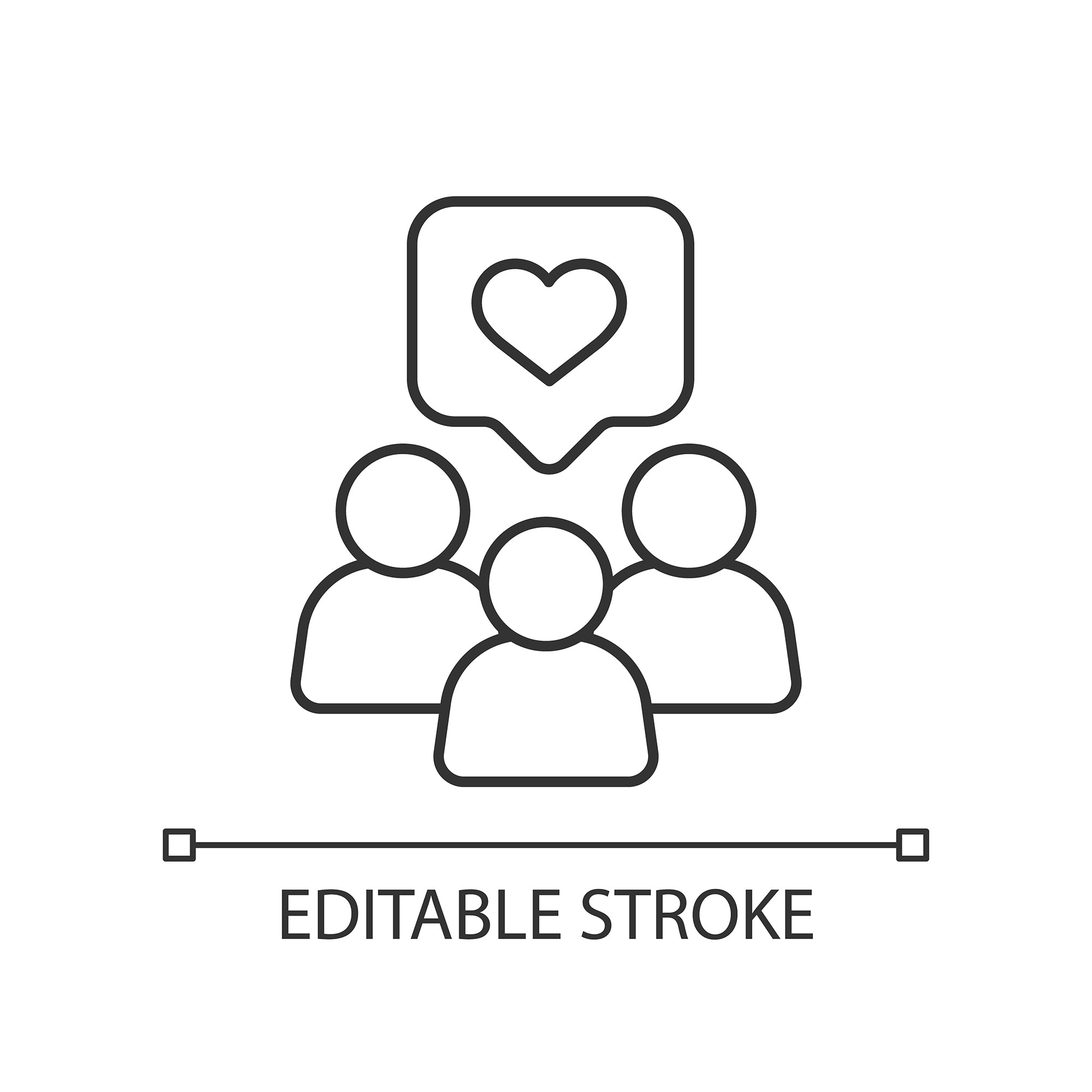 Organizational ethics linear icons set