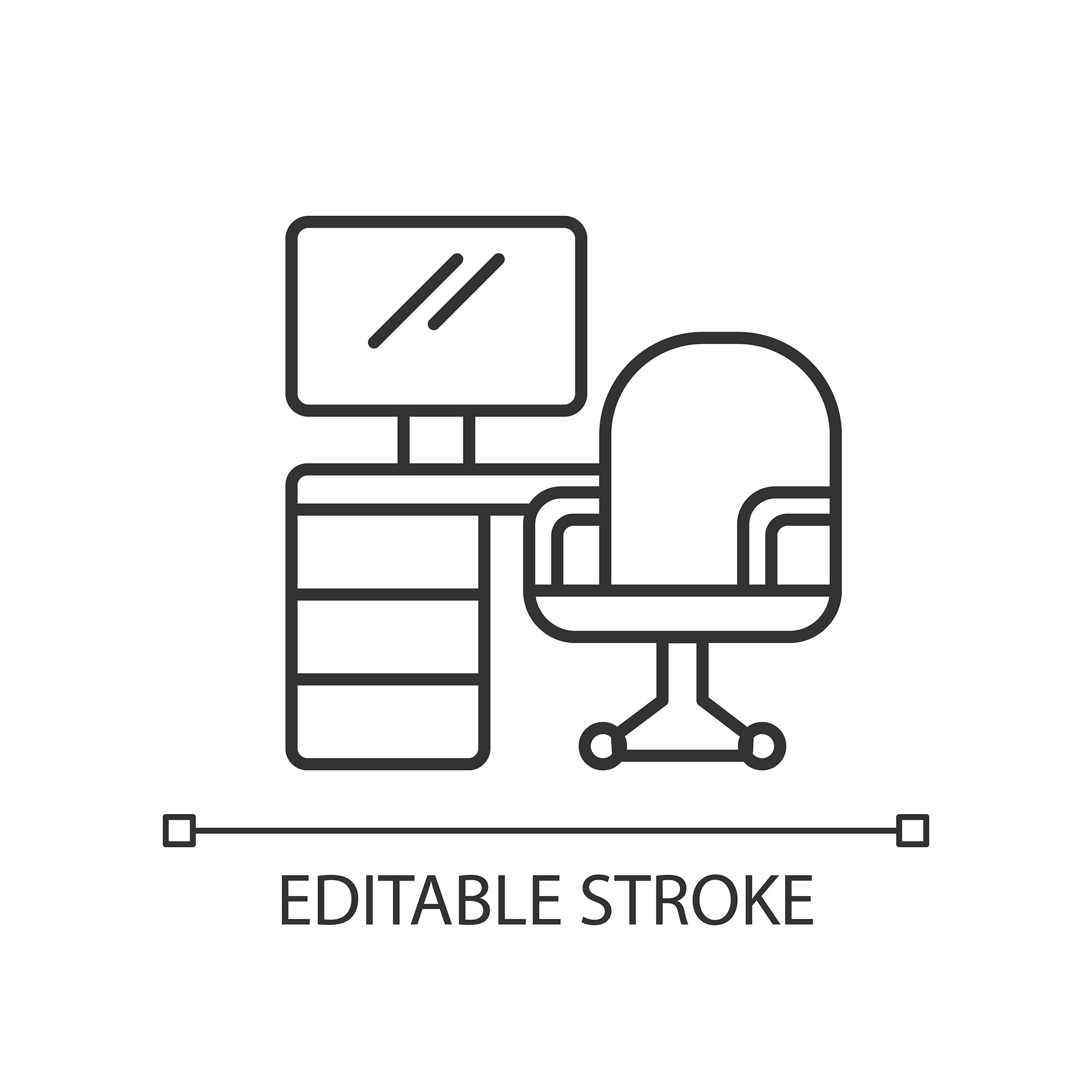 Organizational ethics linear icons set