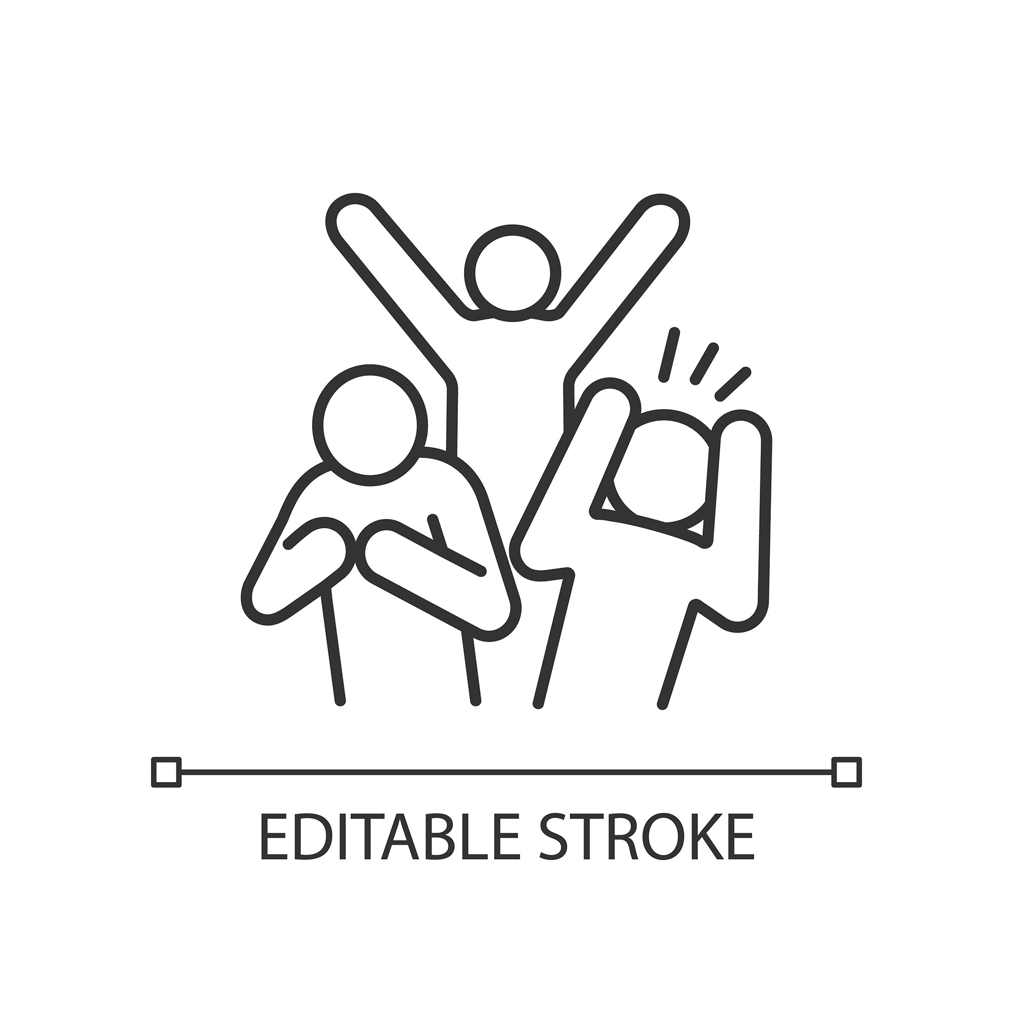 Organizational ethics linear icons set
