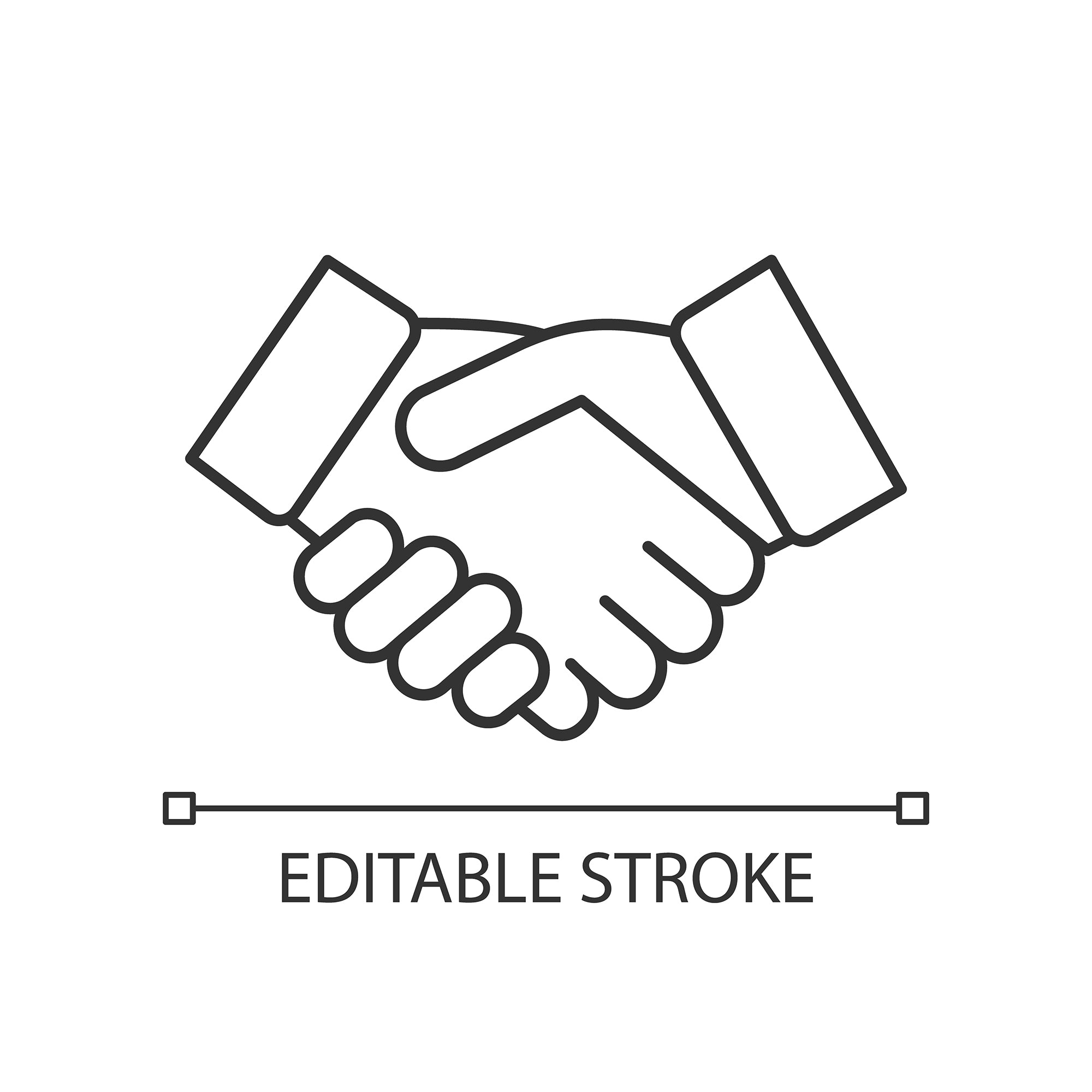 Organizational ethics linear icons set