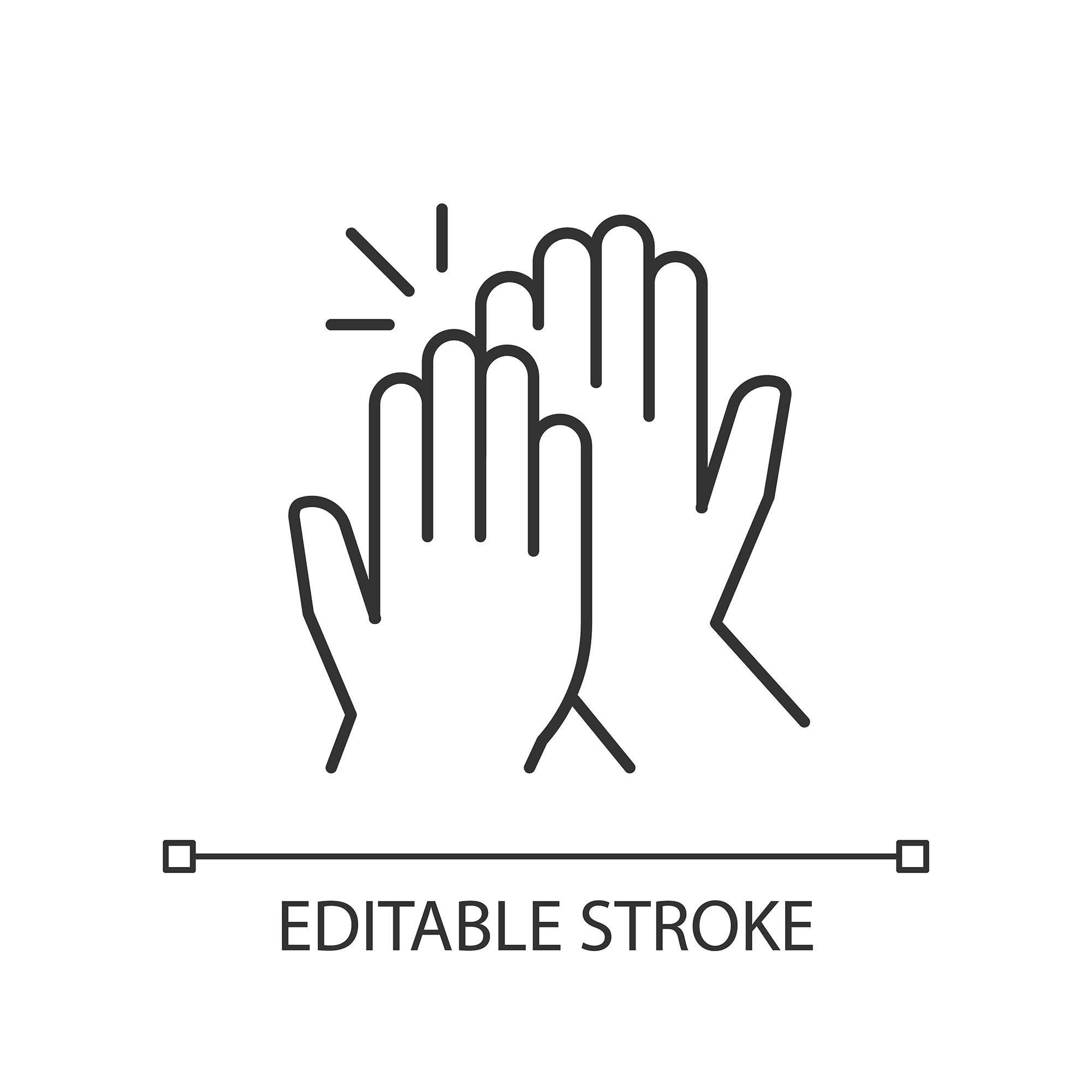 Organizational ethics linear icons set