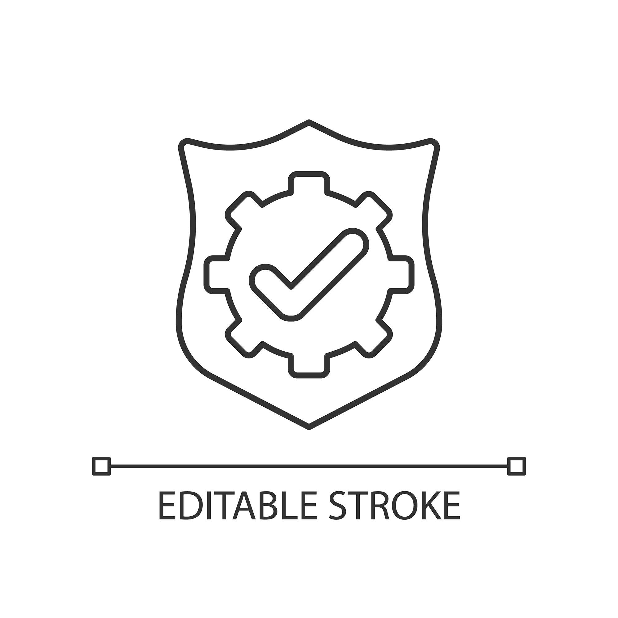Organizational ethics linear icons set