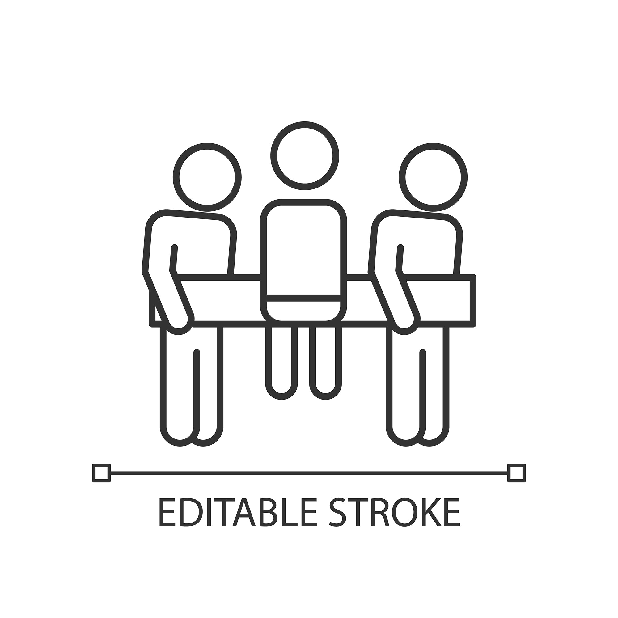 Organizational ethics linear icons set