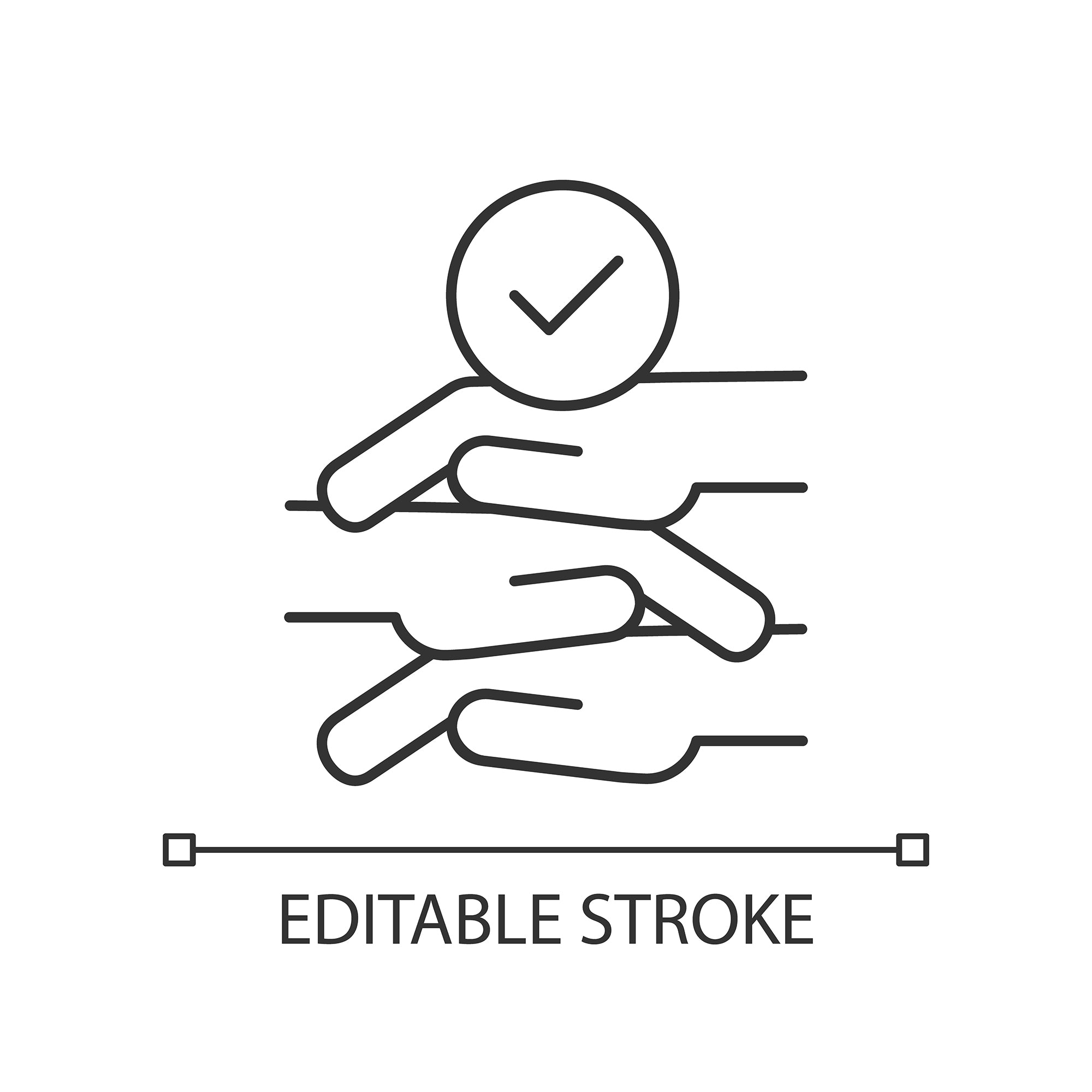 Organizational ethics linear icons set