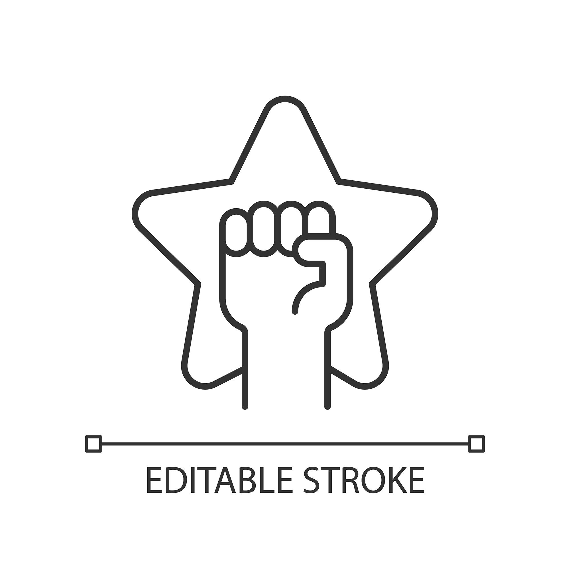 Organizational ethics linear icons set