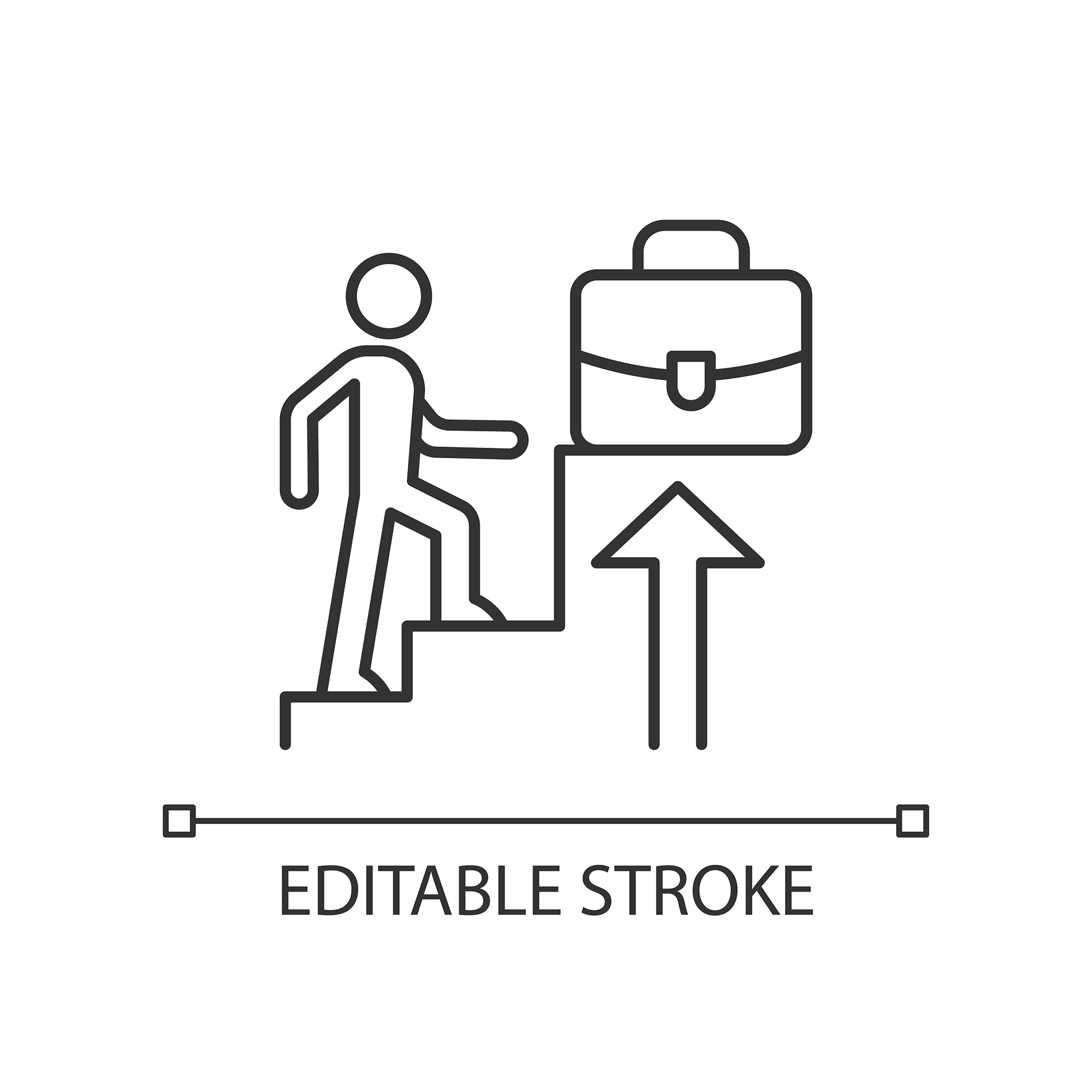 Organizational ethics linear icons set