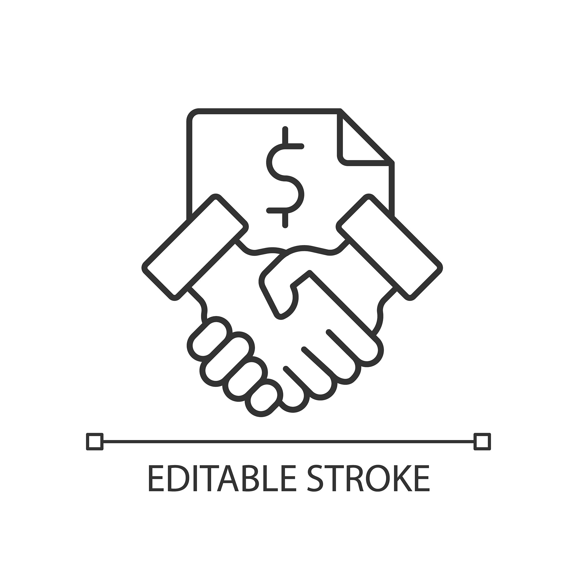 Organizational ethics linear icons set