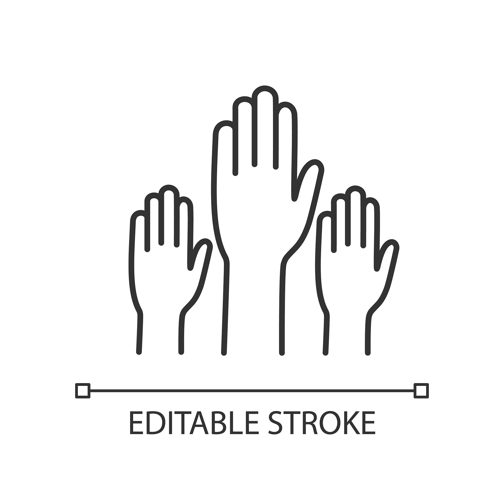 Organizational ethics linear icons set