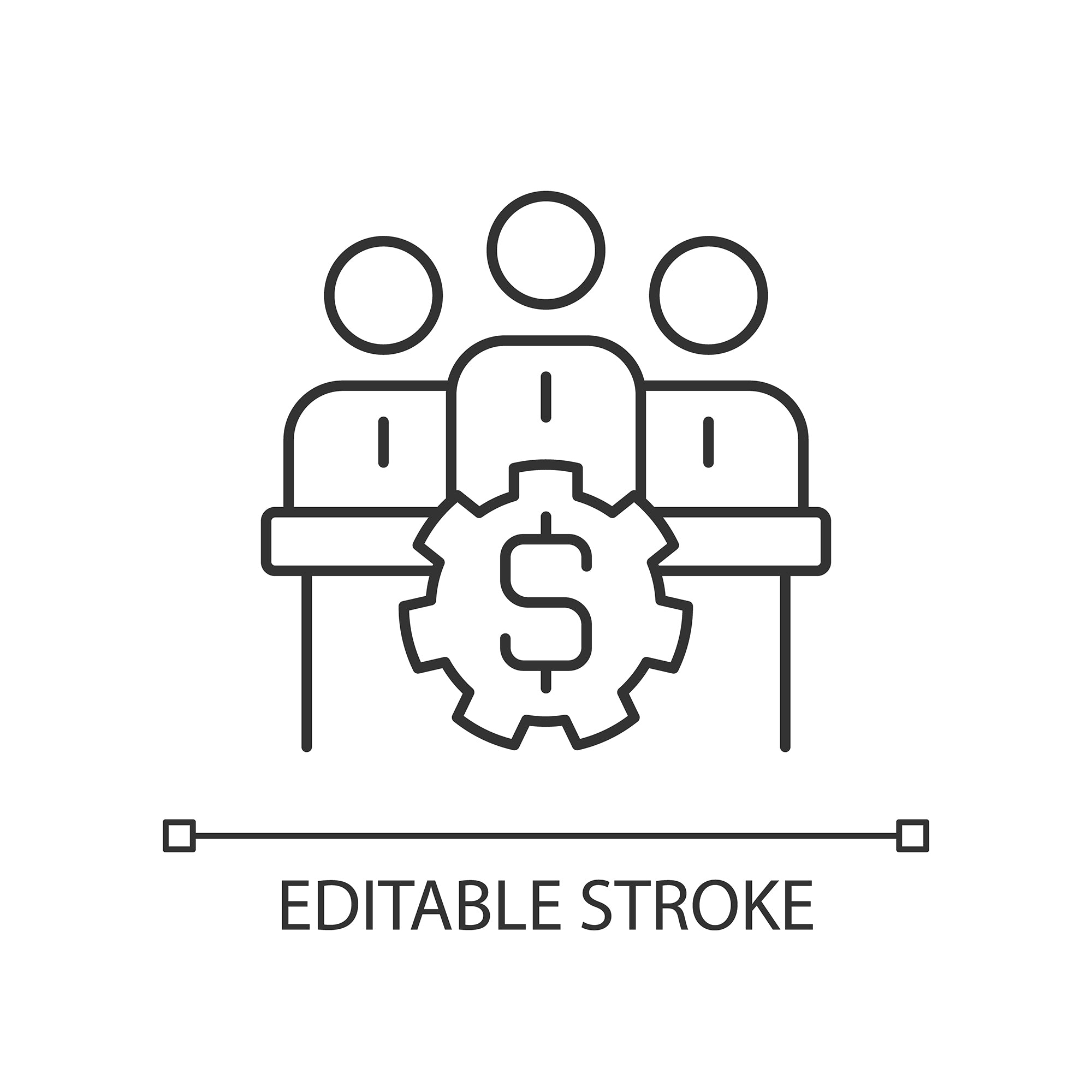 Organizational ethics linear icons set