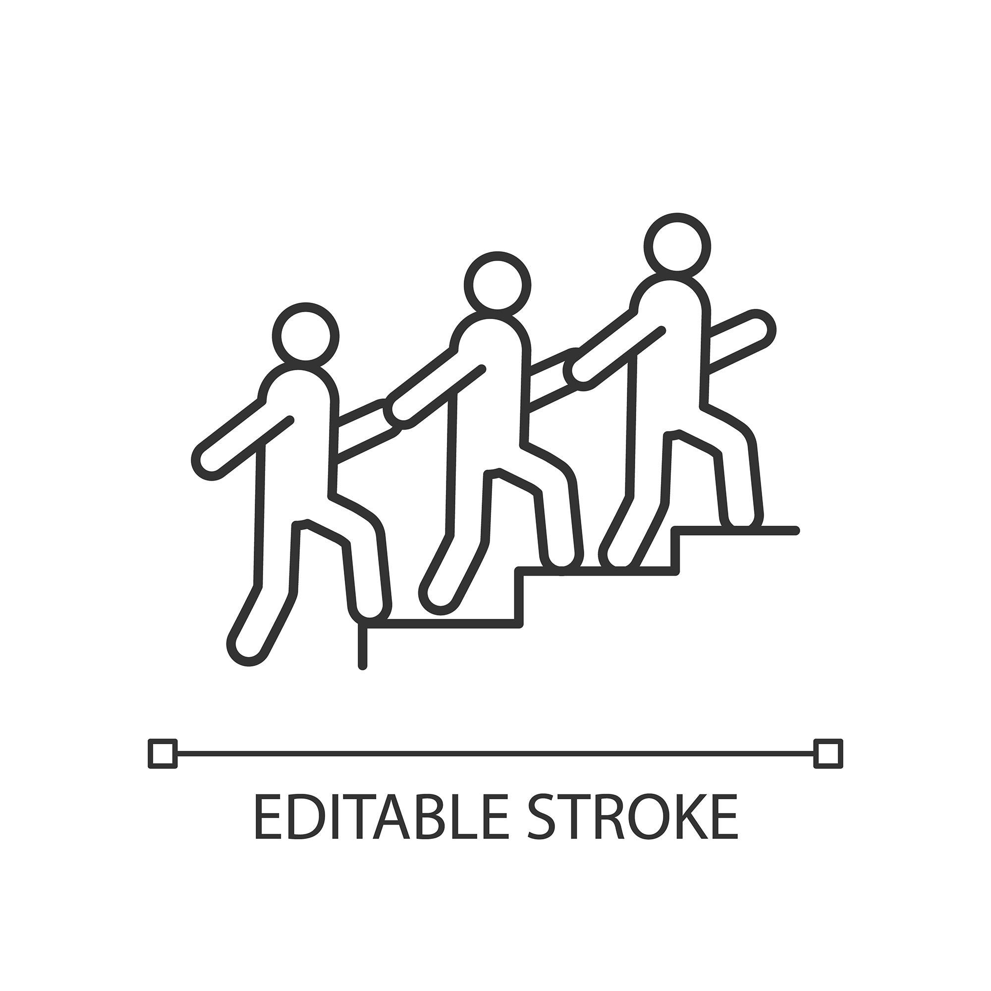 Organizational ethics linear icons set