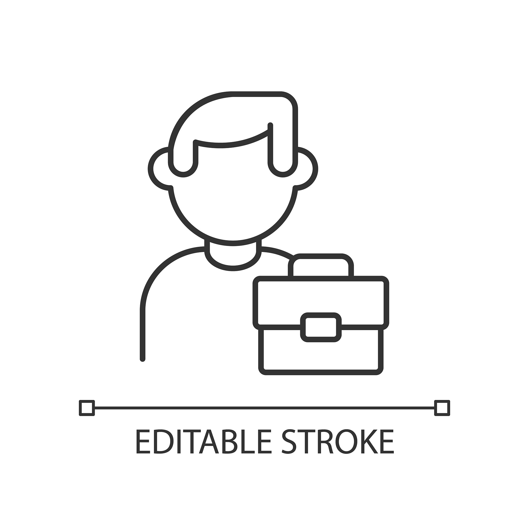 Organizational ethics linear icons set