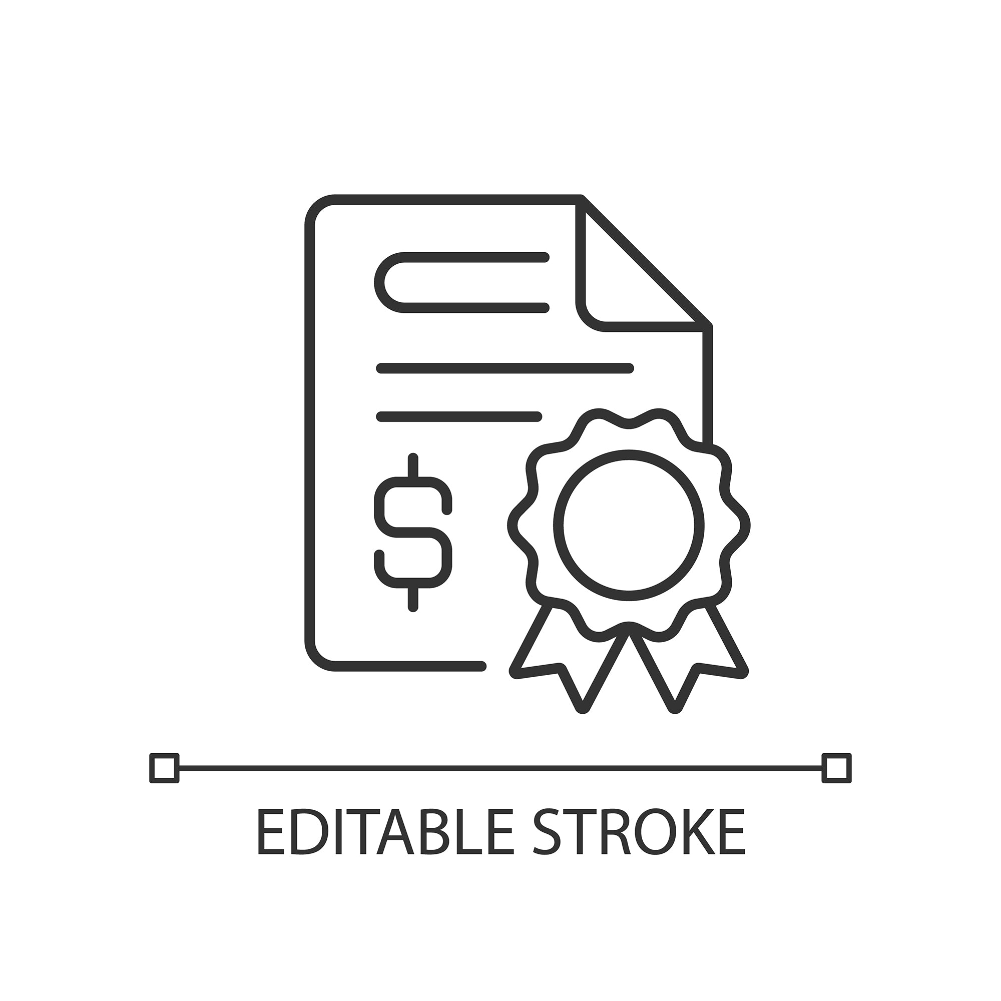 Organizational ethics linear icons set