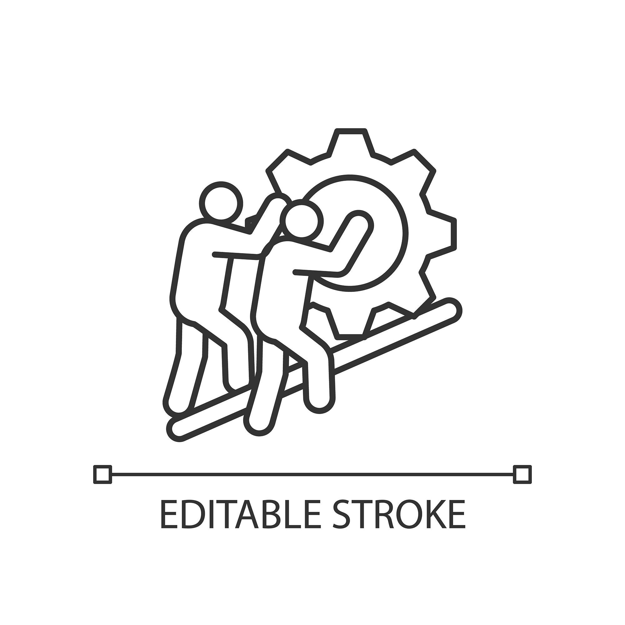 Organizational ethics linear icons set