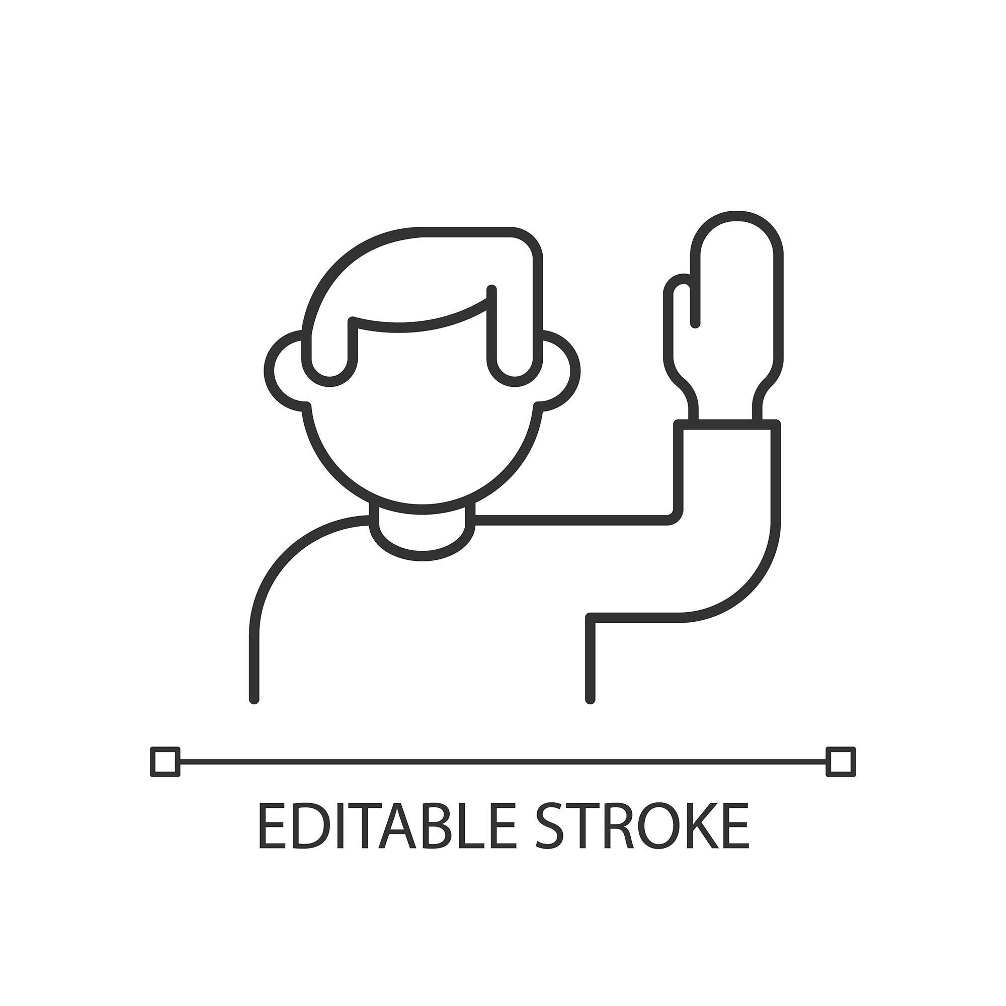 Organizational ethics linear icons set