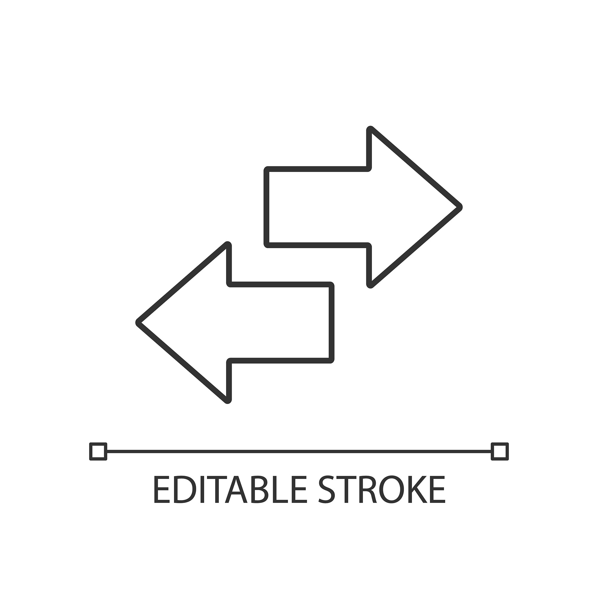 Organizational ethics linear icons set