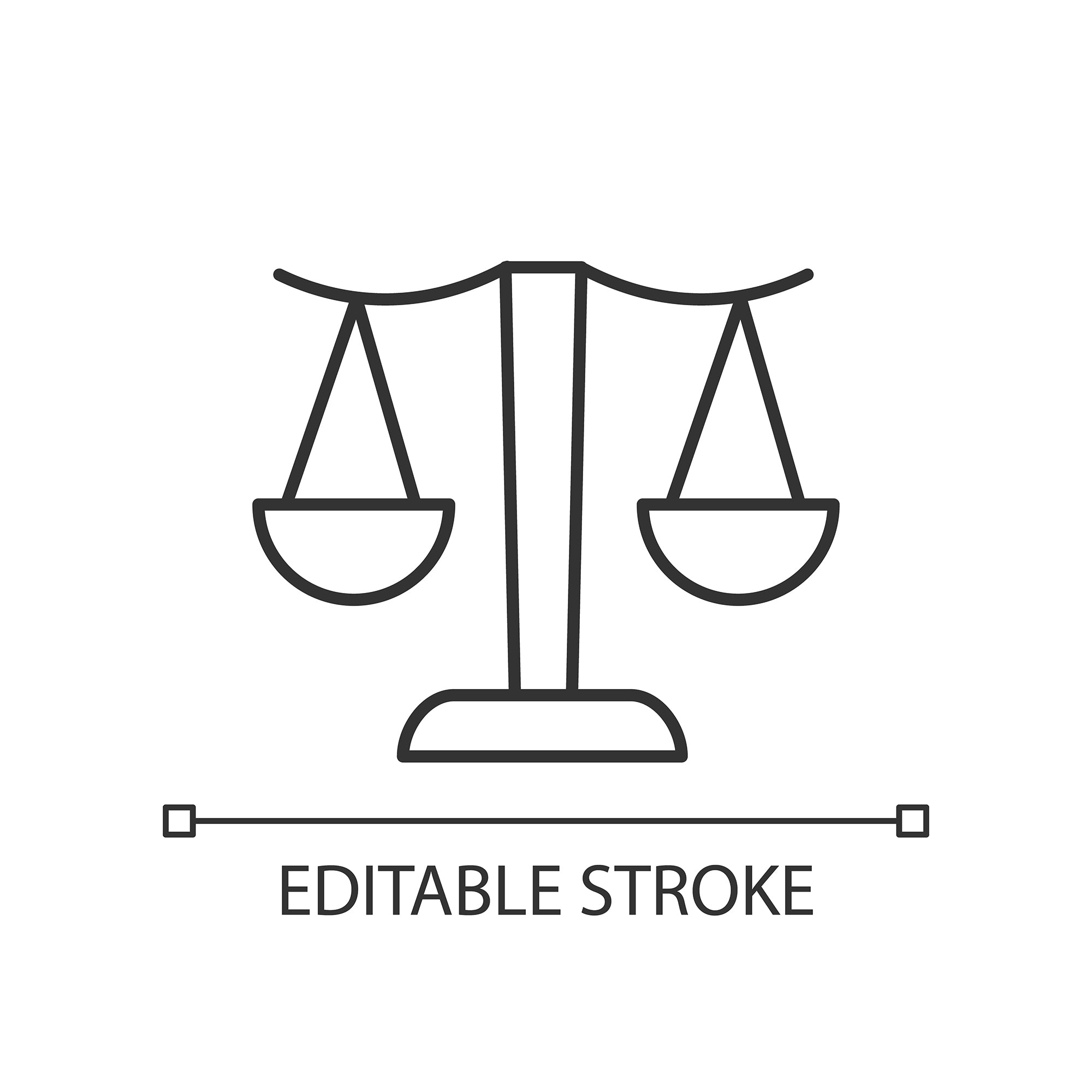 Organizational ethics linear icons set