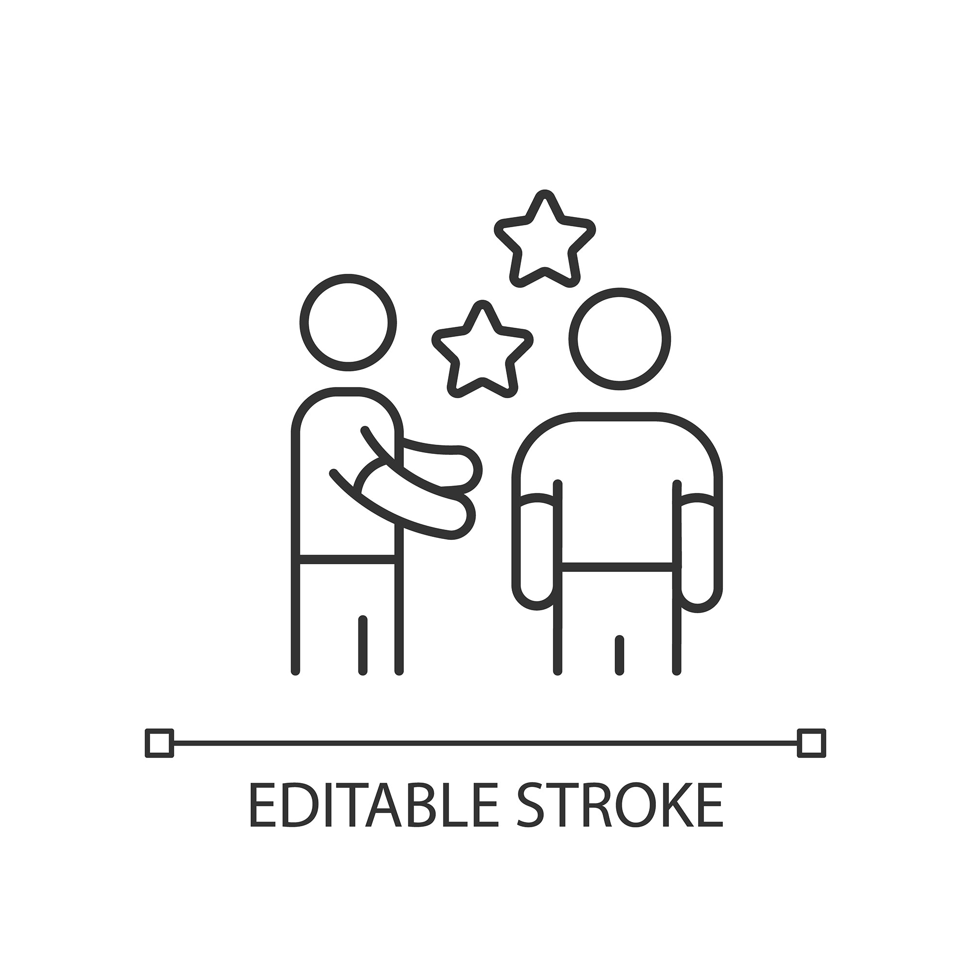 Organizational ethics linear icons set