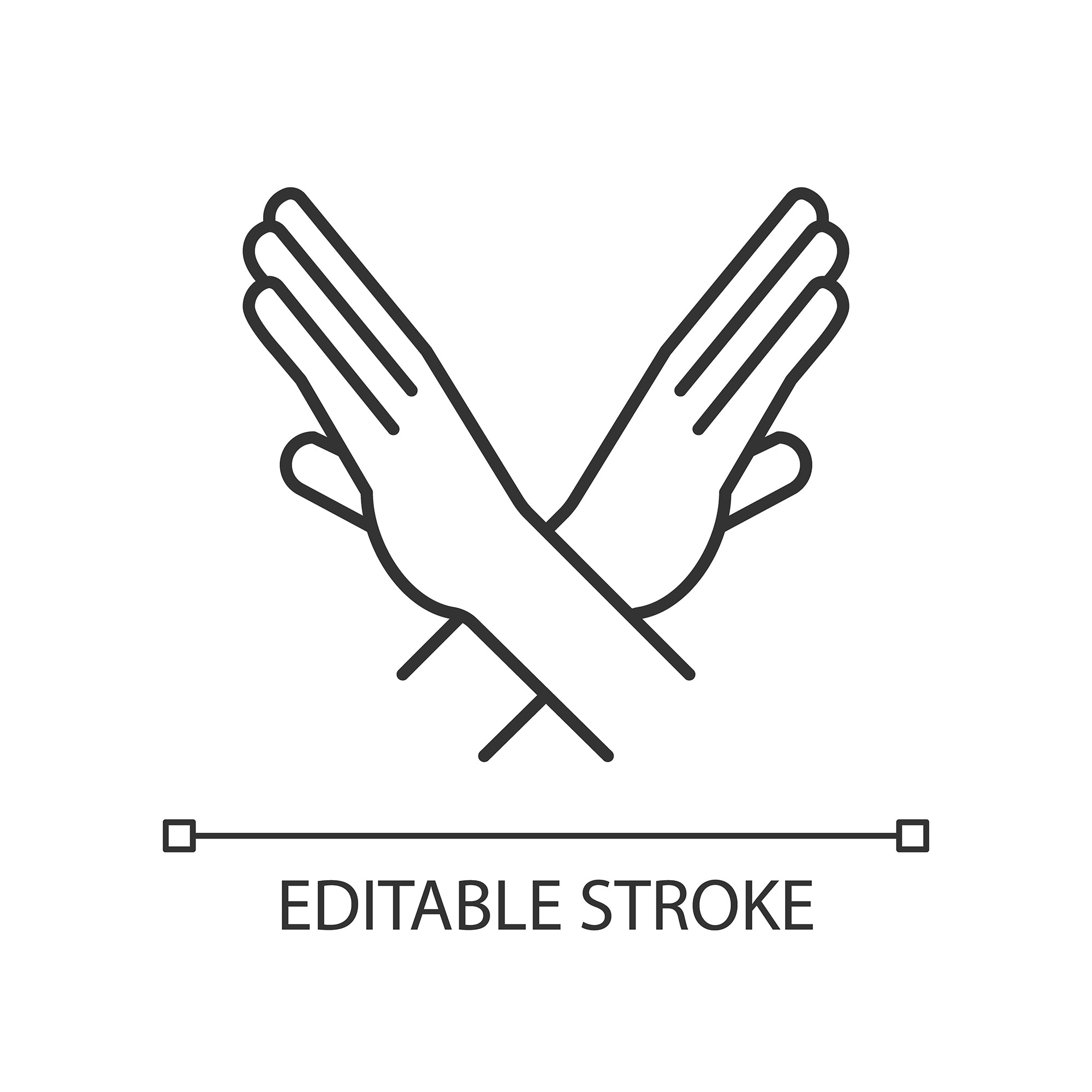 Organizational ethics linear icons set