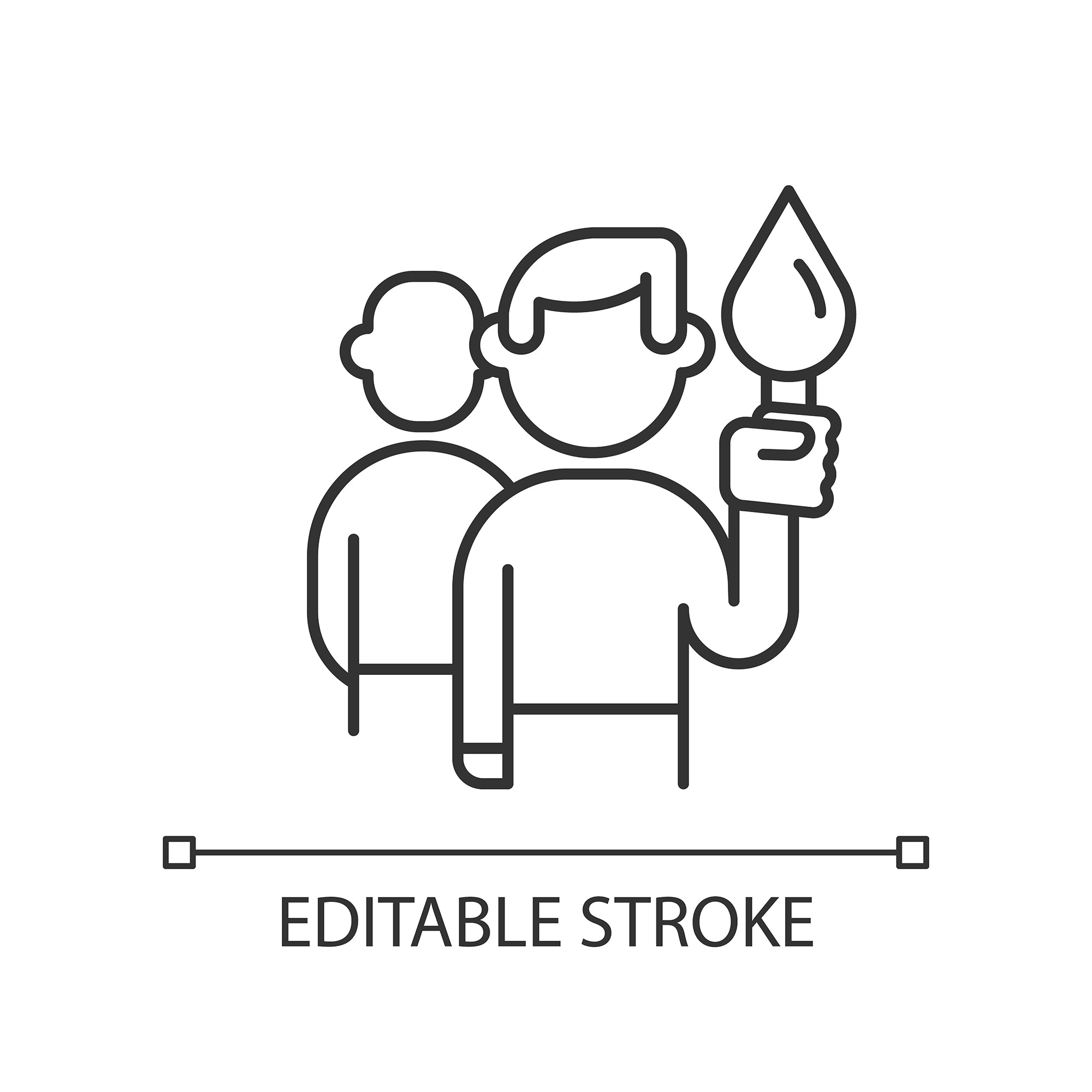 Organizational ethics linear icons set