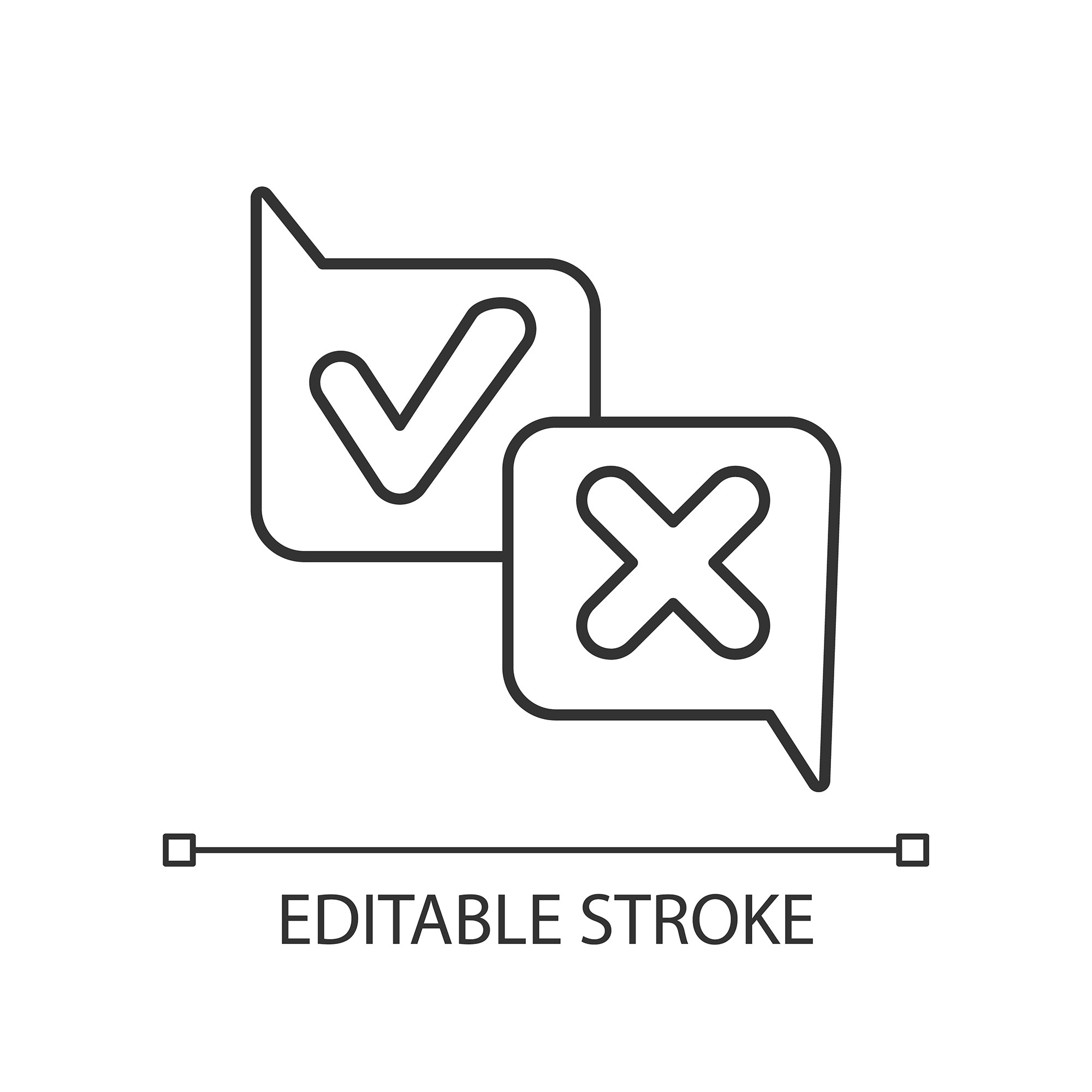 Organizational ethics linear icons set