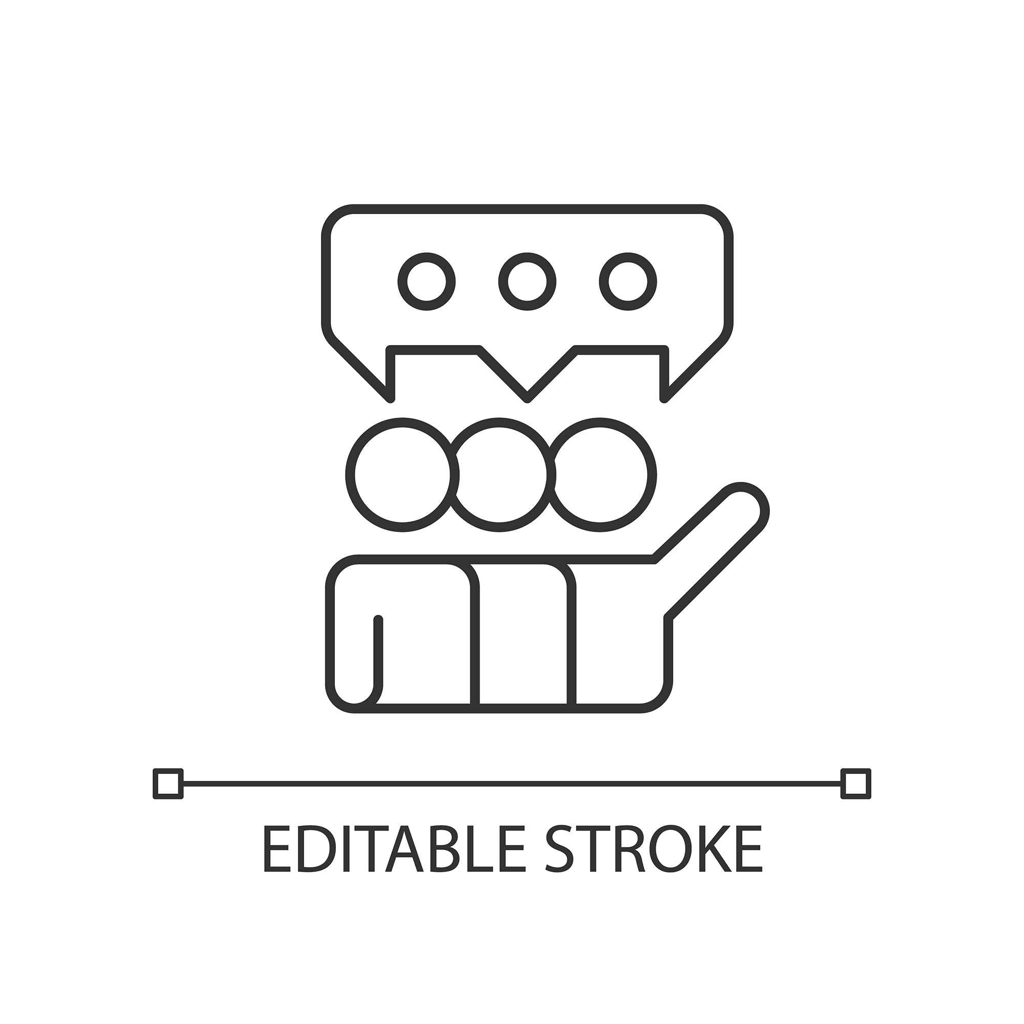 Organizational ethics linear icons set