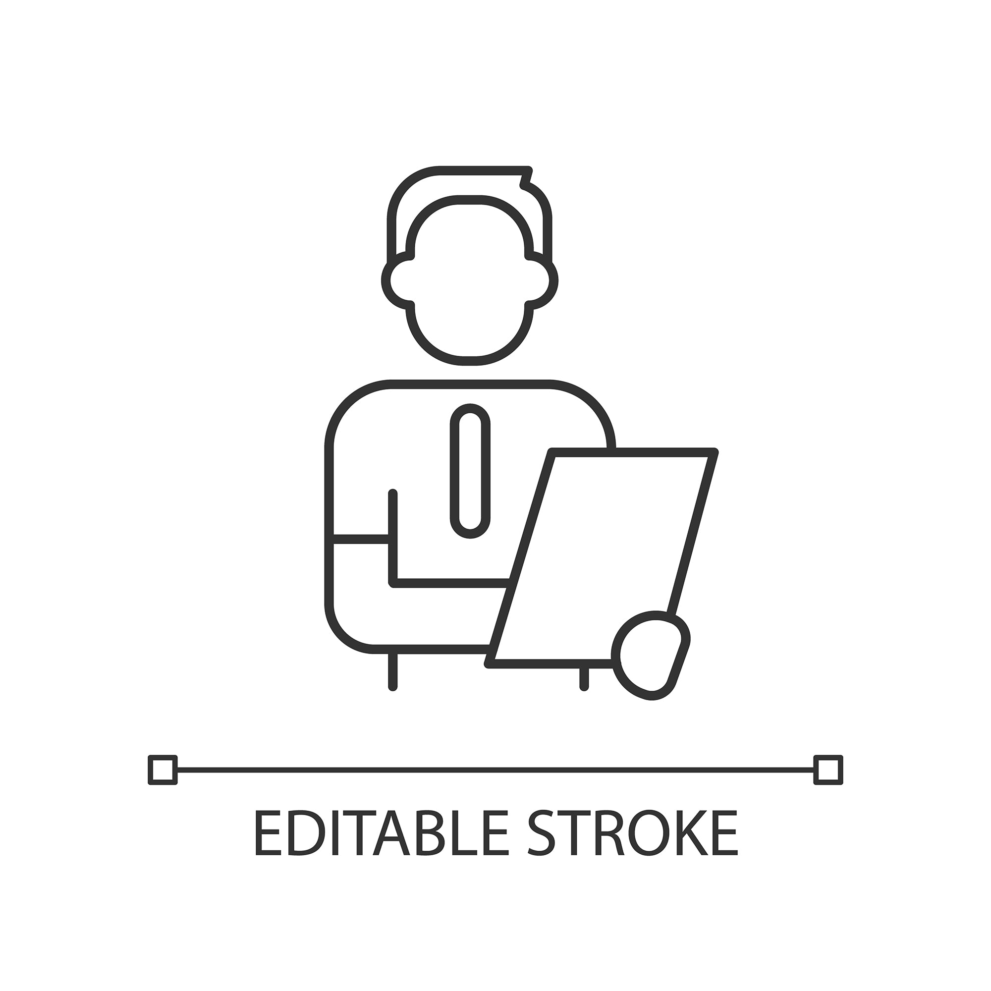 Organizational ethics linear icons set