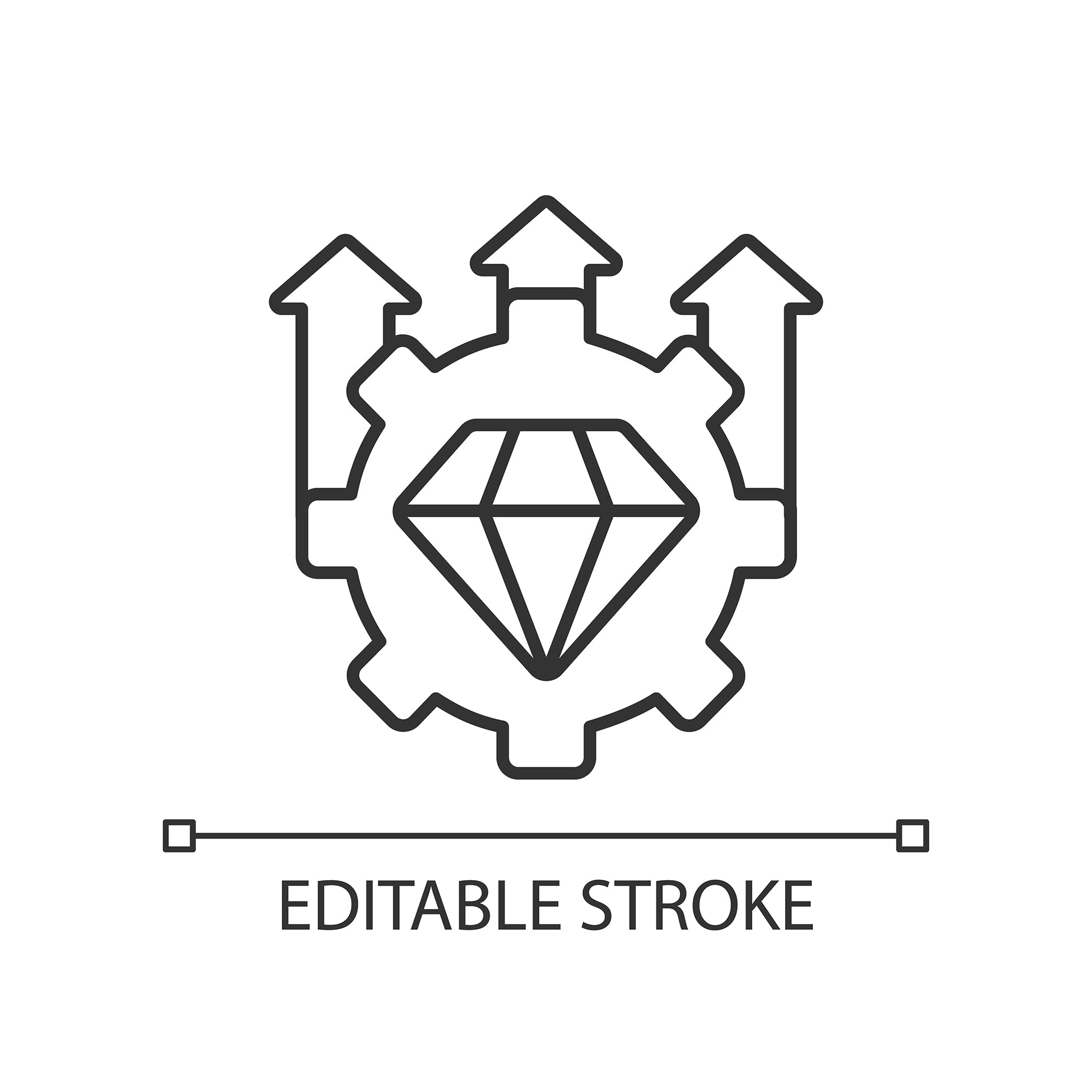 Organizational ethics linear icons set