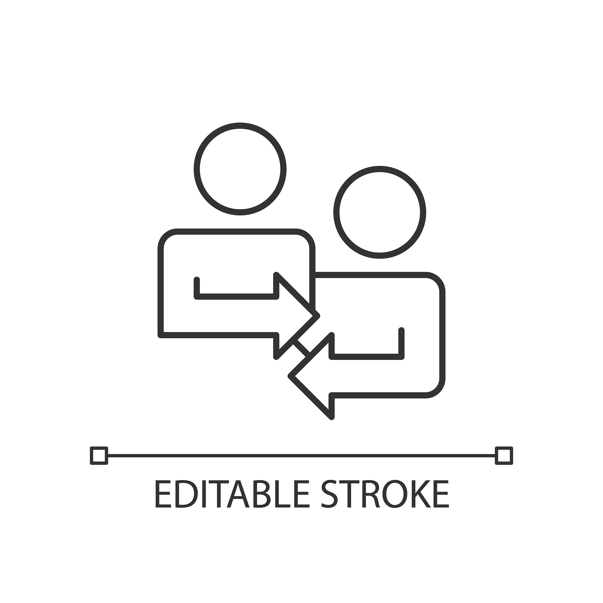 Organizational ethics linear icons set